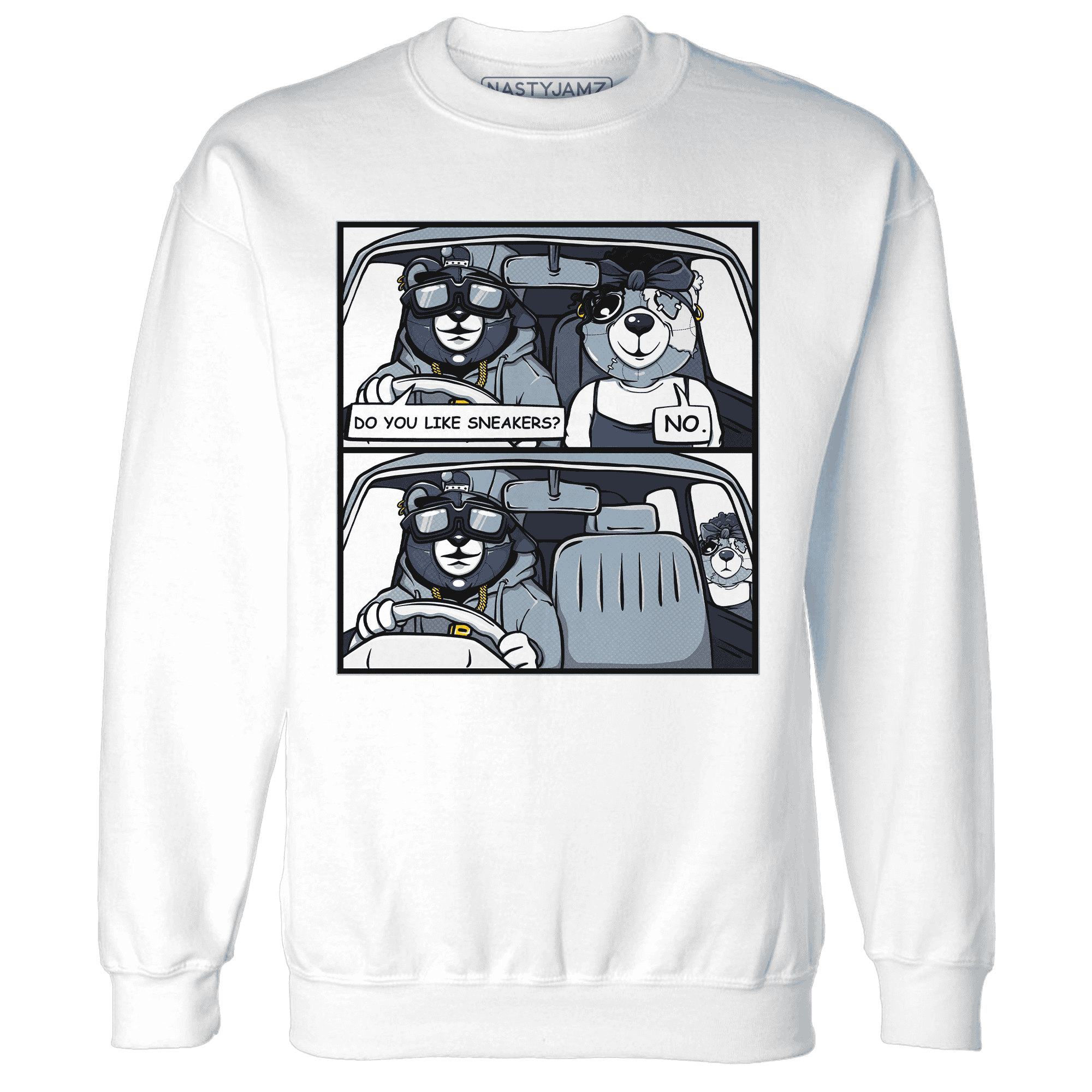 Mid Diffused Blue Grey 1s Sweatshirt Match Bye Her - NastyJamz