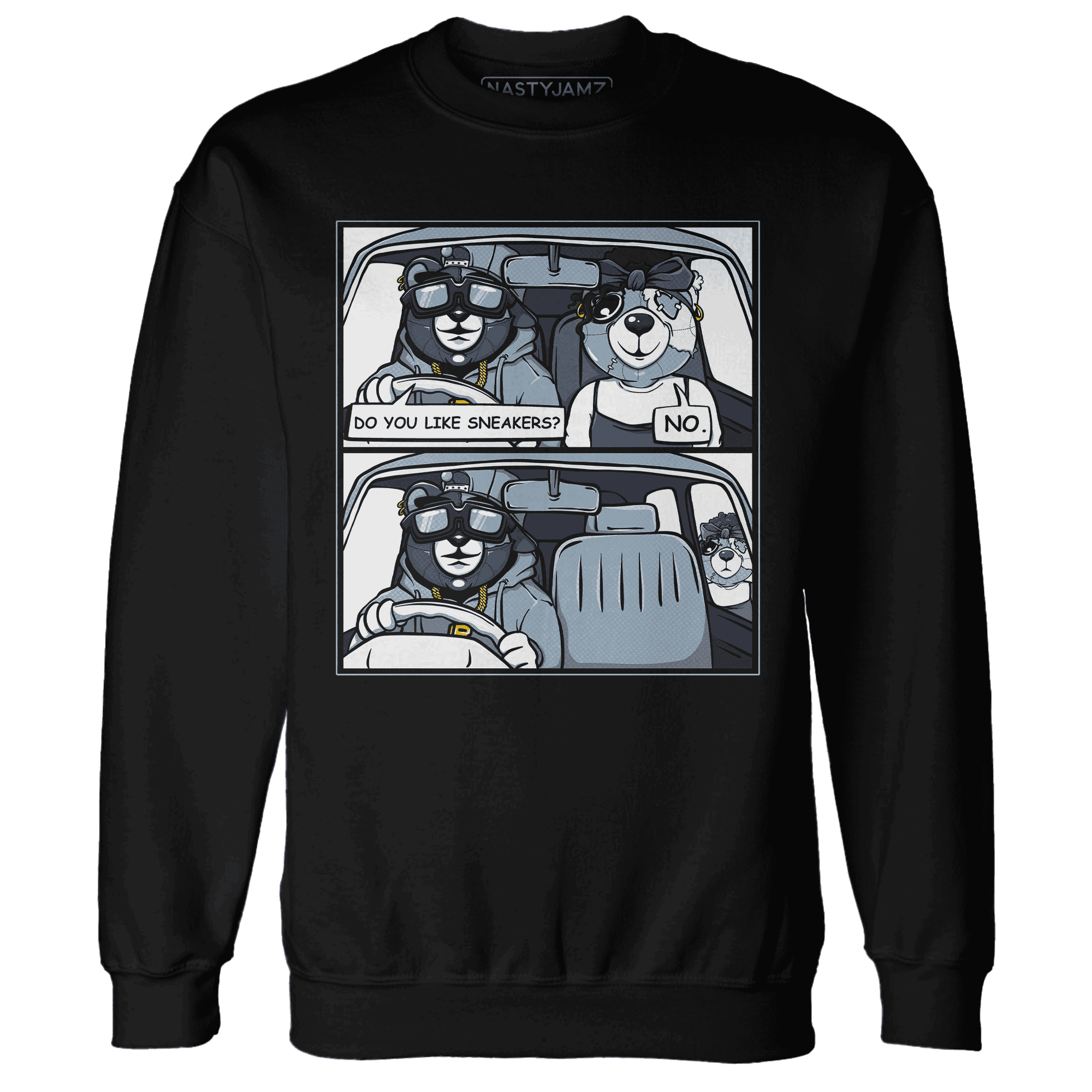 Mid Diffused Blue Grey 1s Sweatshirt Match Bye Her - NastyJamz