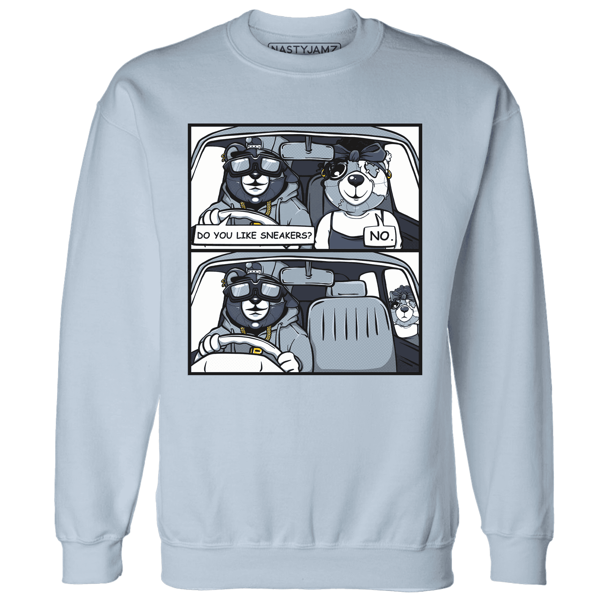 Mid Diffused Blue Grey 1s Sweatshirt Match Bye Her - NastyJamz