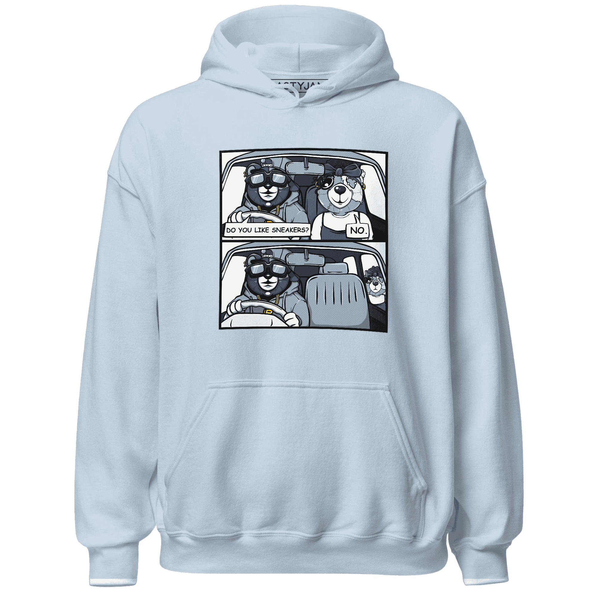 Mid Diffused Blue Grey 1s Hoodie Match Bye Her - NastyJamz