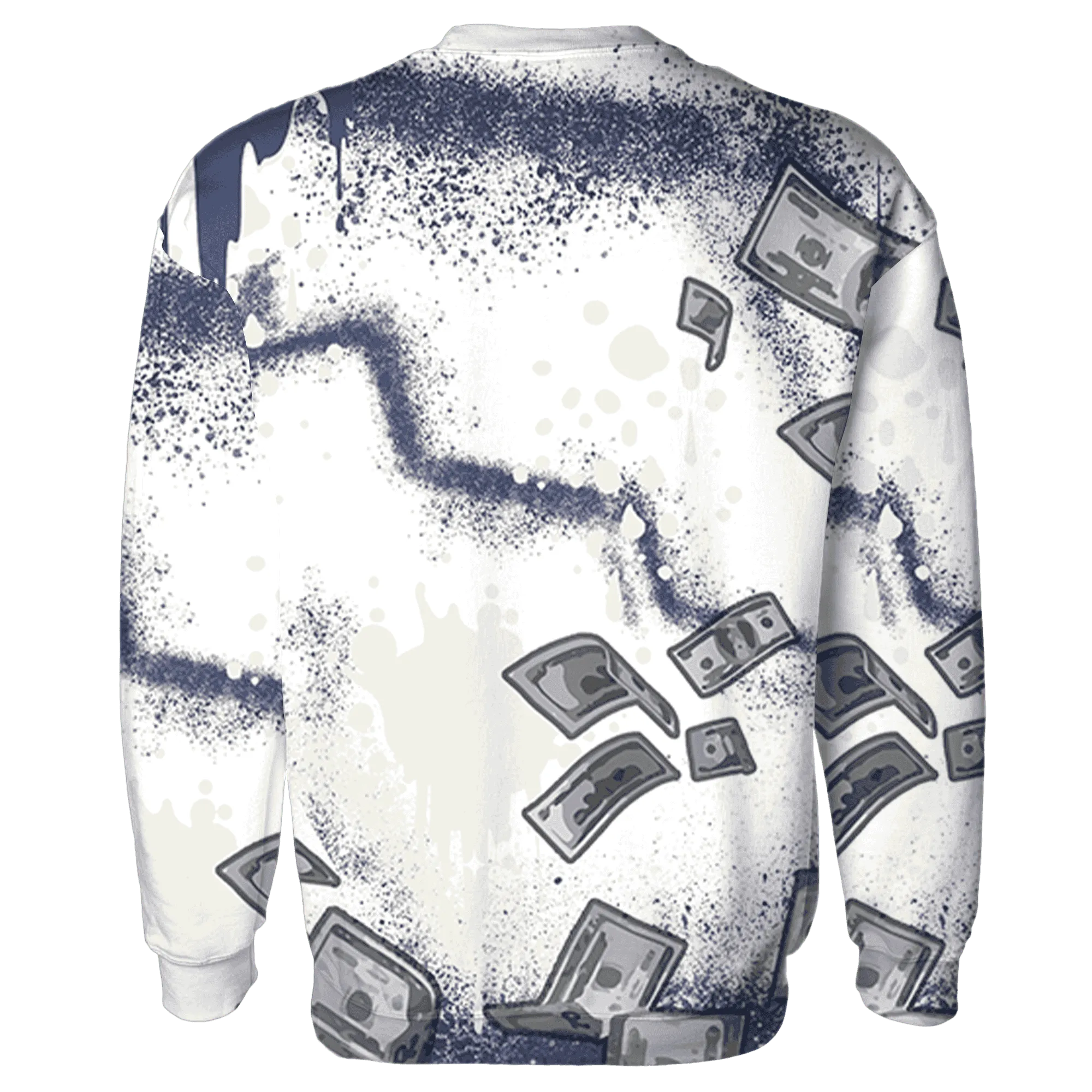 Low-Diffused-Blue-11s-Sweatshirt-Match-Cash-Money-3D-Splash-Paint