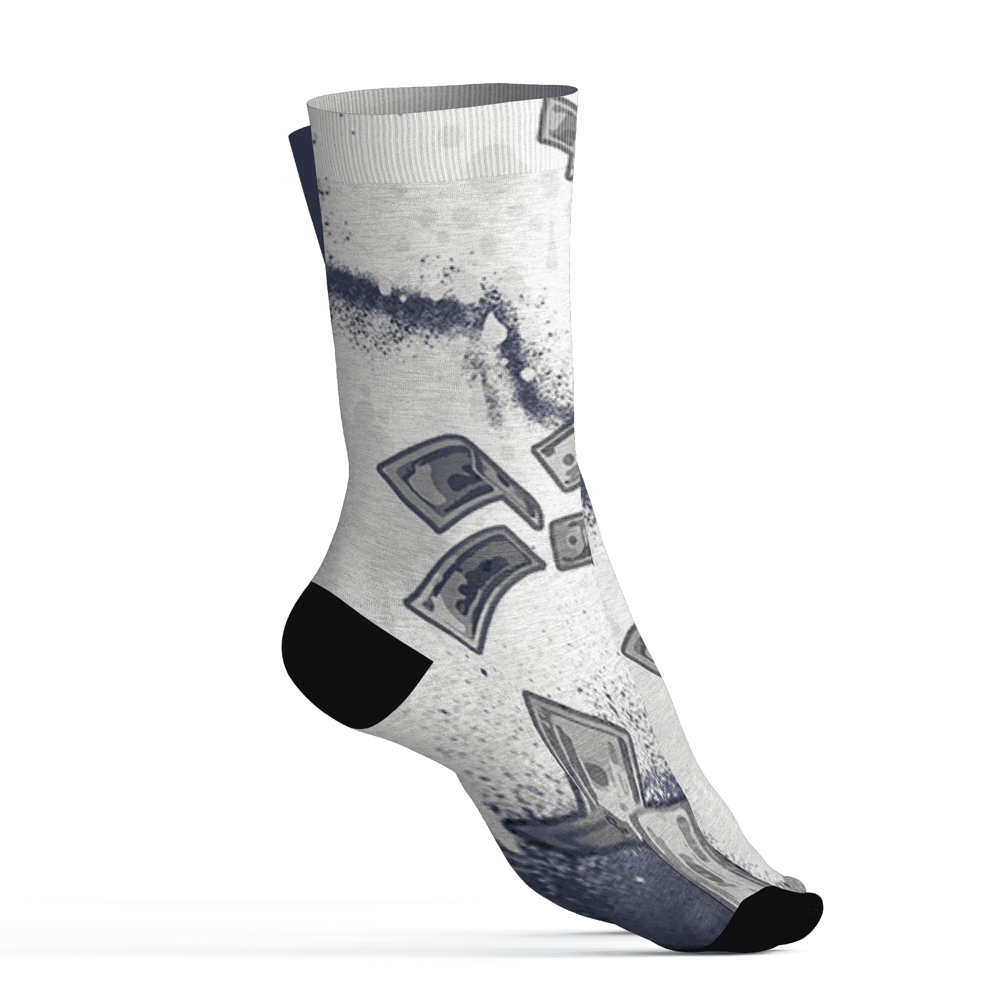 Low-Diffused-Blue-11s-Socks-Match-Cash-Money-3D-Splash-Paint