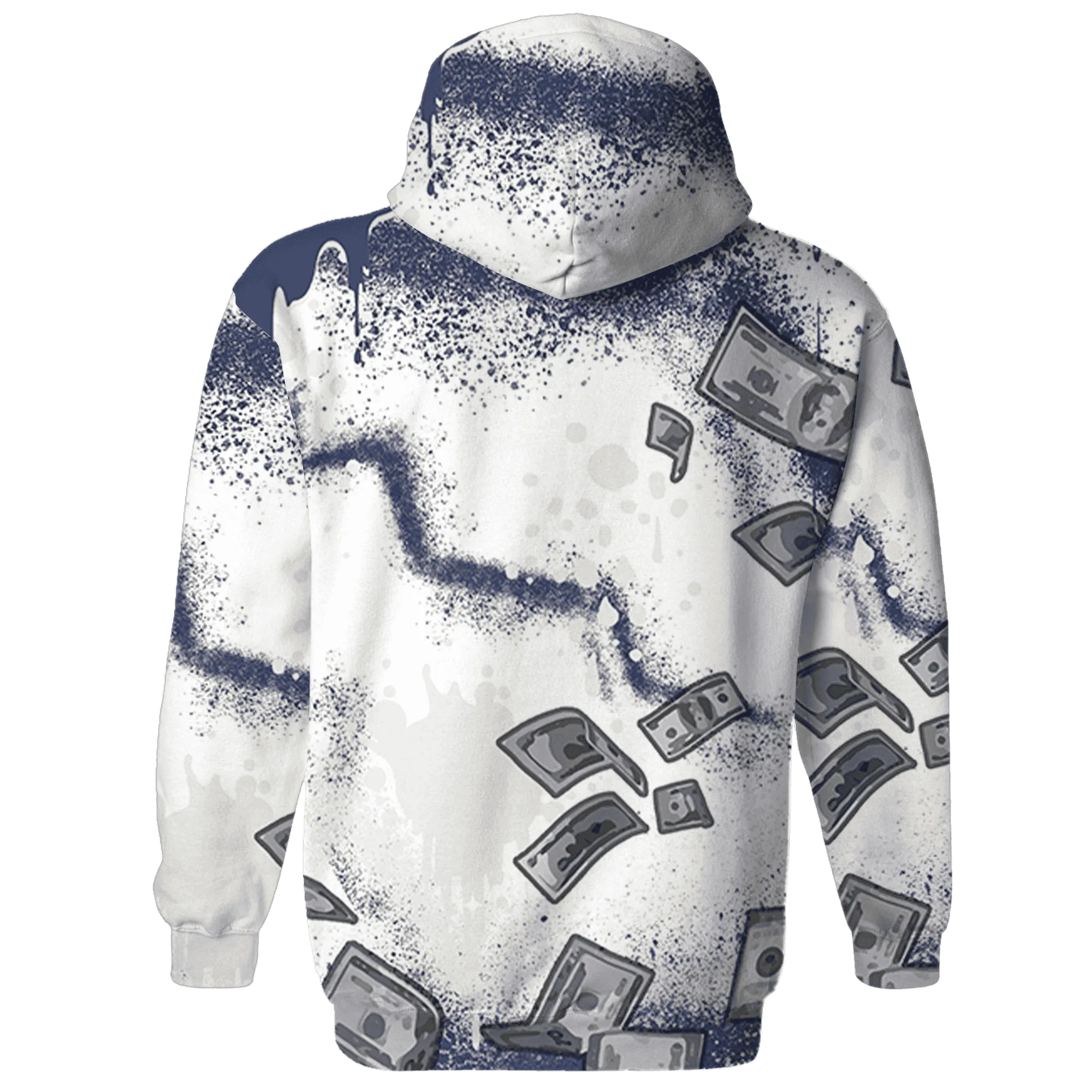 Low-Diffused-Blue-11s-Hoodie-Match-Cash-Money-3D-Splash-Paint