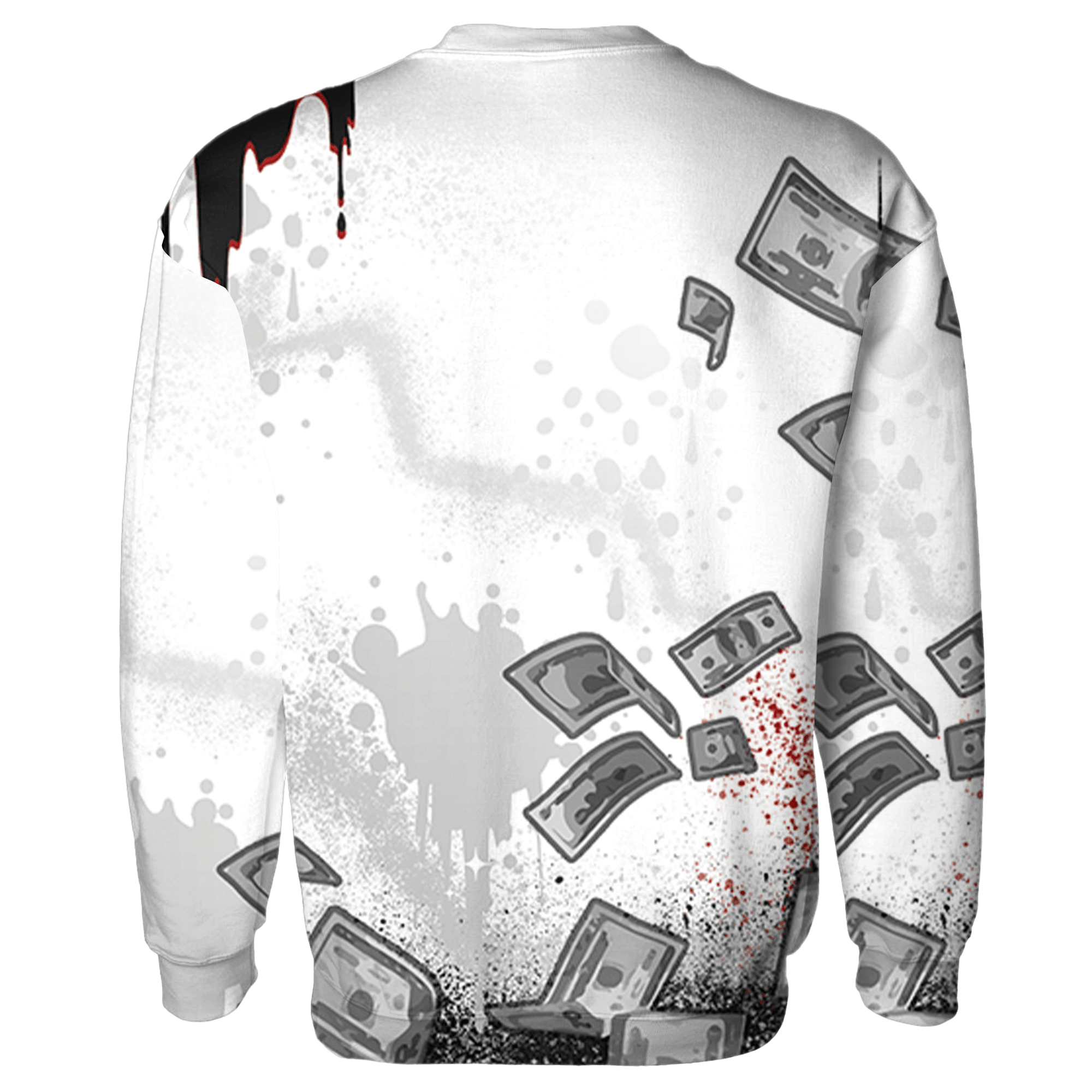 Retro Red Taxi 12s Sweatshirt Match Cash Money 3D All-Over Print Splash Paint - NastyJamz