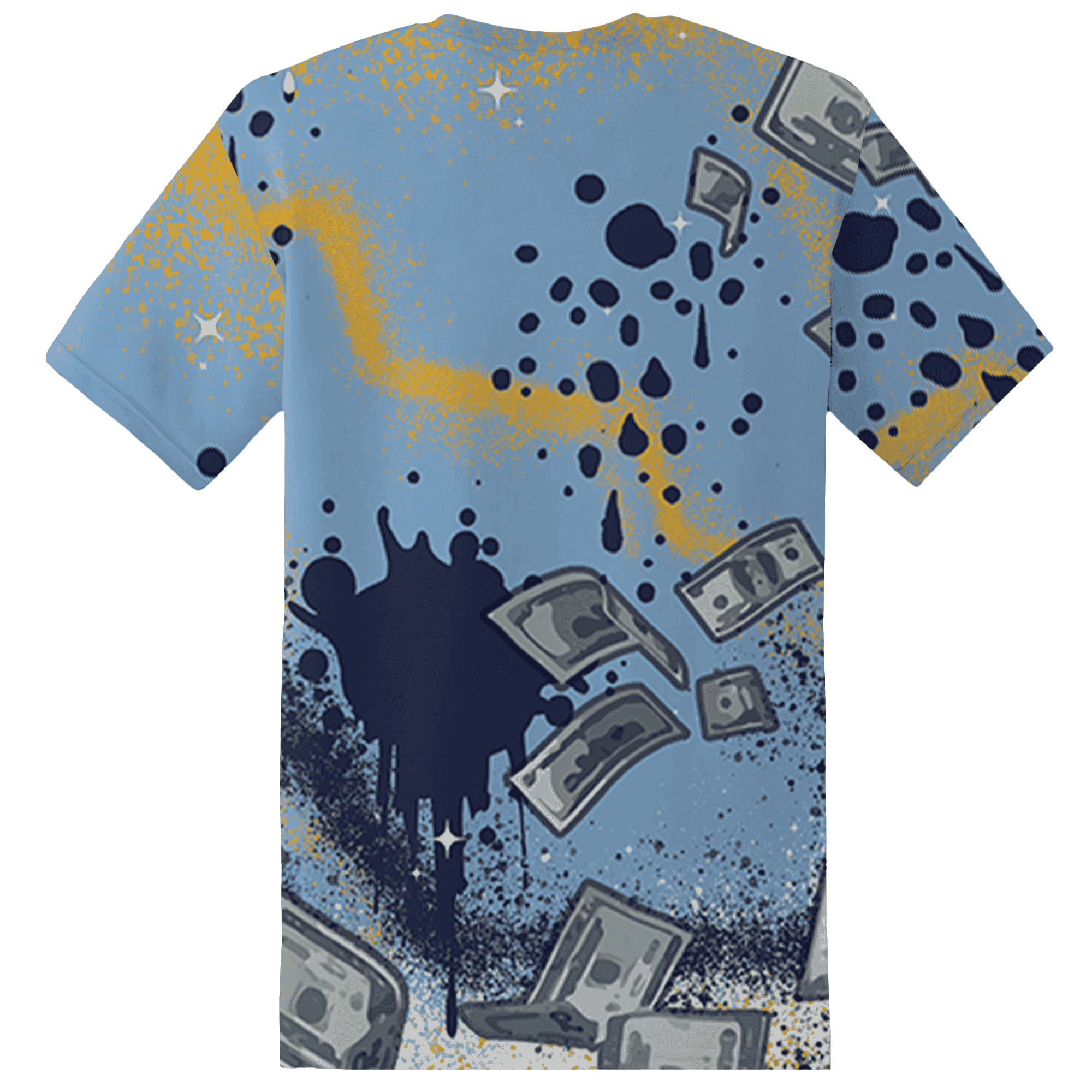 First In Flight 1s T Shirt Match Cash Money 3D All-Over Print Splash Paint - NastyJamz