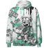 High OG Green Glow 1s Hoodie Match Cash Money 3D All-Over Print Splash Paint - NastyJamz