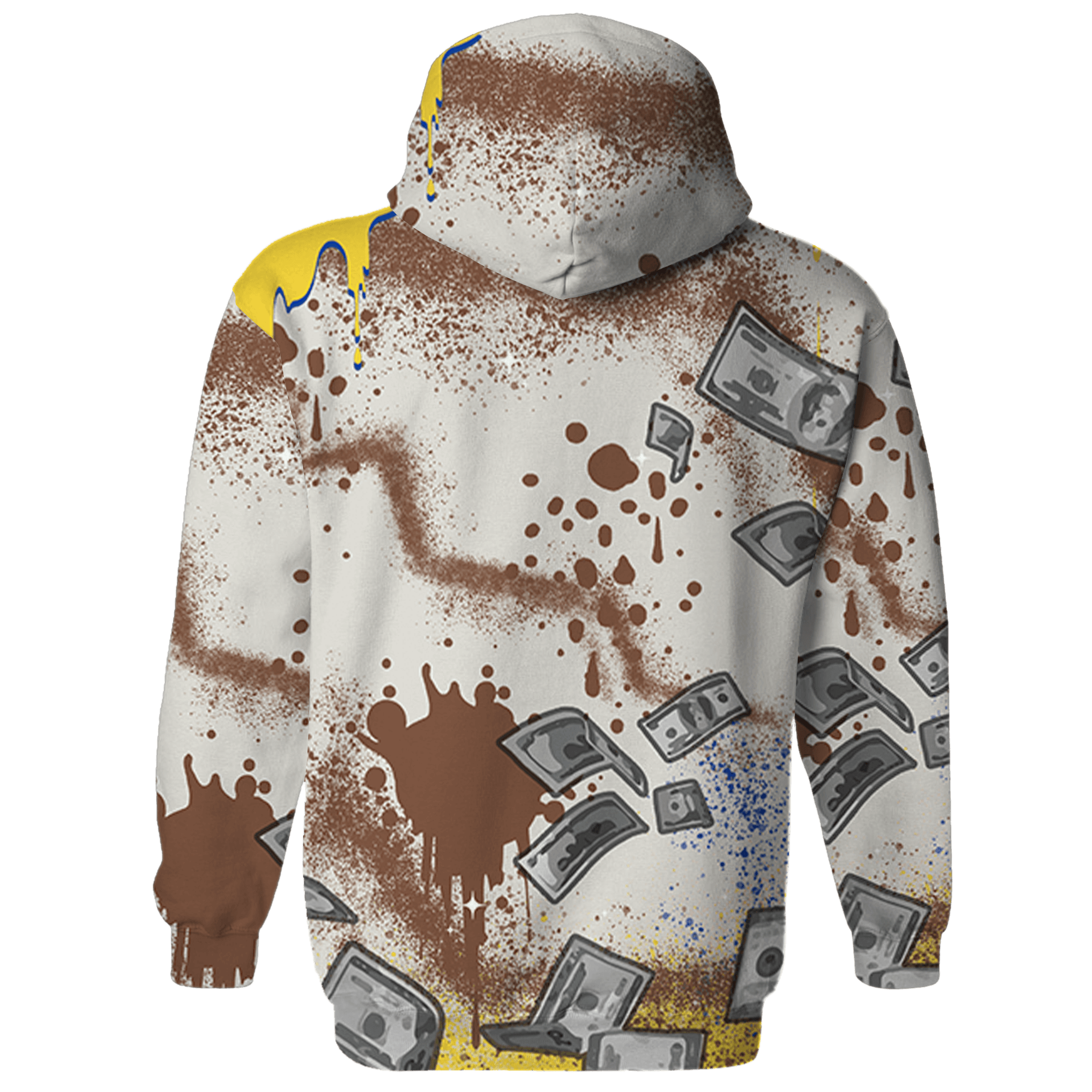 Low OG Canary TVSC 1s Hoodie Match Cash Money 3D All-Over Print Splash Paint - NastyJamz
