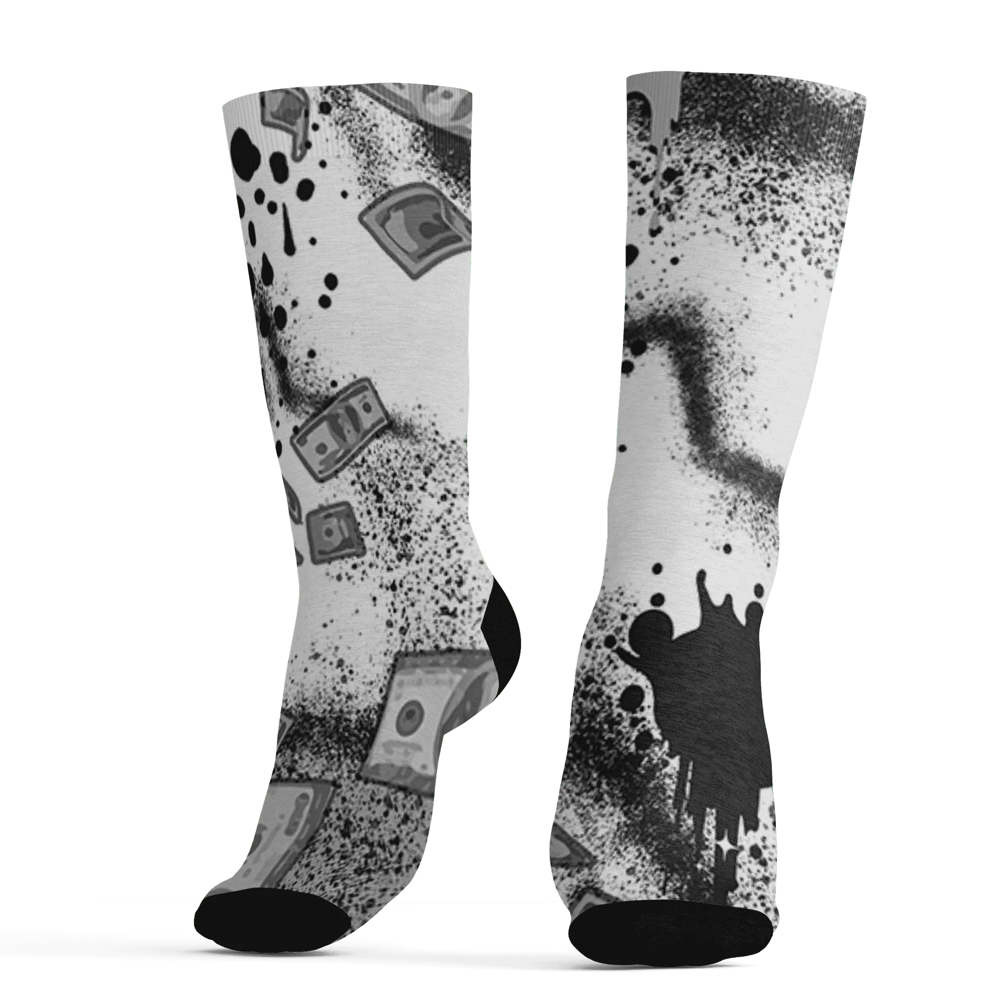 Wolf-Grey-1s-Socks-Match-Cash-Money-3D-Splash-Paint