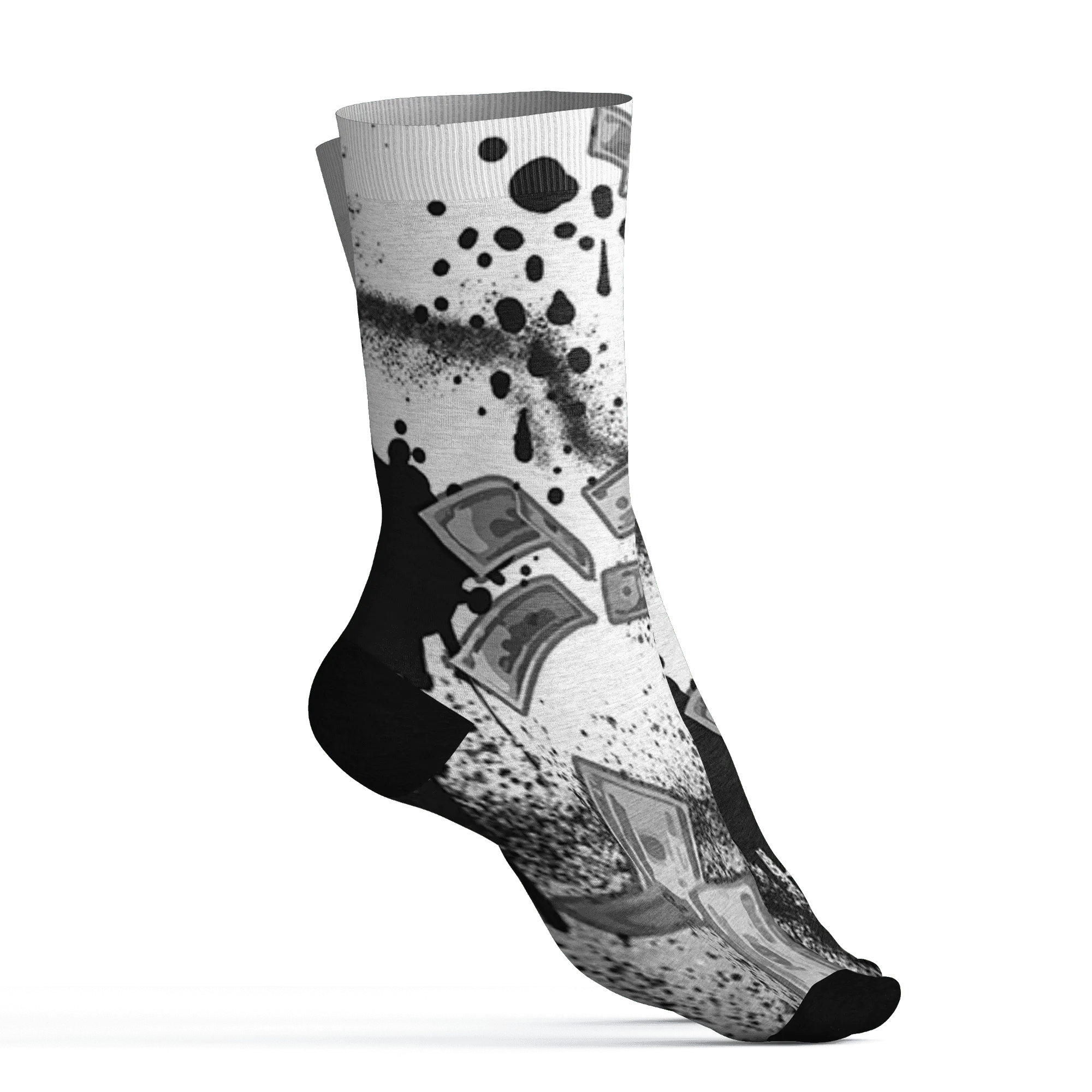 Wolf-Grey-1s-Socks-Match-Cash-Money-3D-Splash-Paint