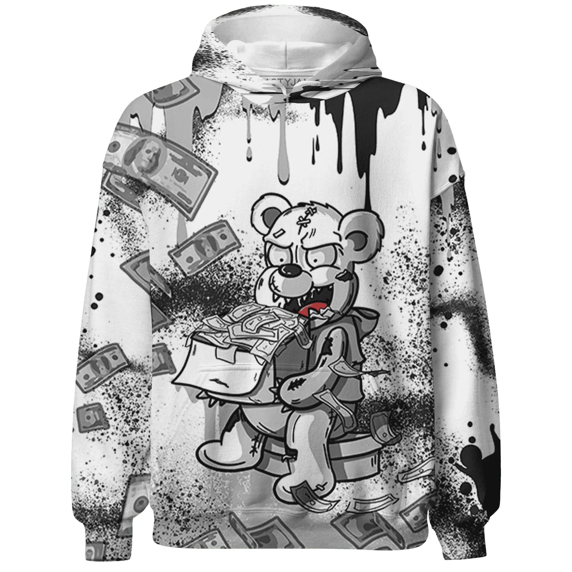Wolf-Grey-1s-Hoodie-Match-Cash-Money-3D-Splash-Paint