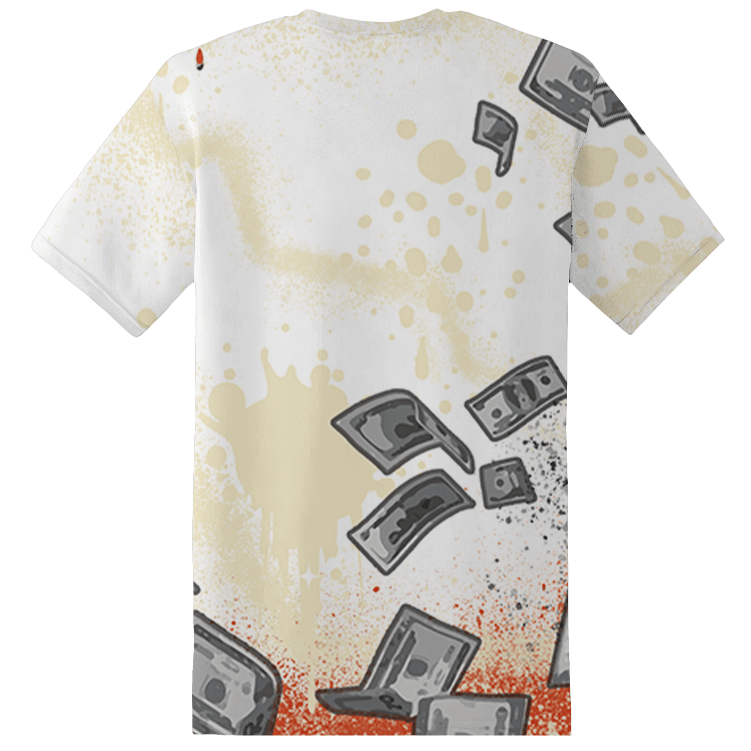 Georgia Peach 3s T Shirt Match Cash Money 3D All-Over Print Splash Paint - NastyJamz