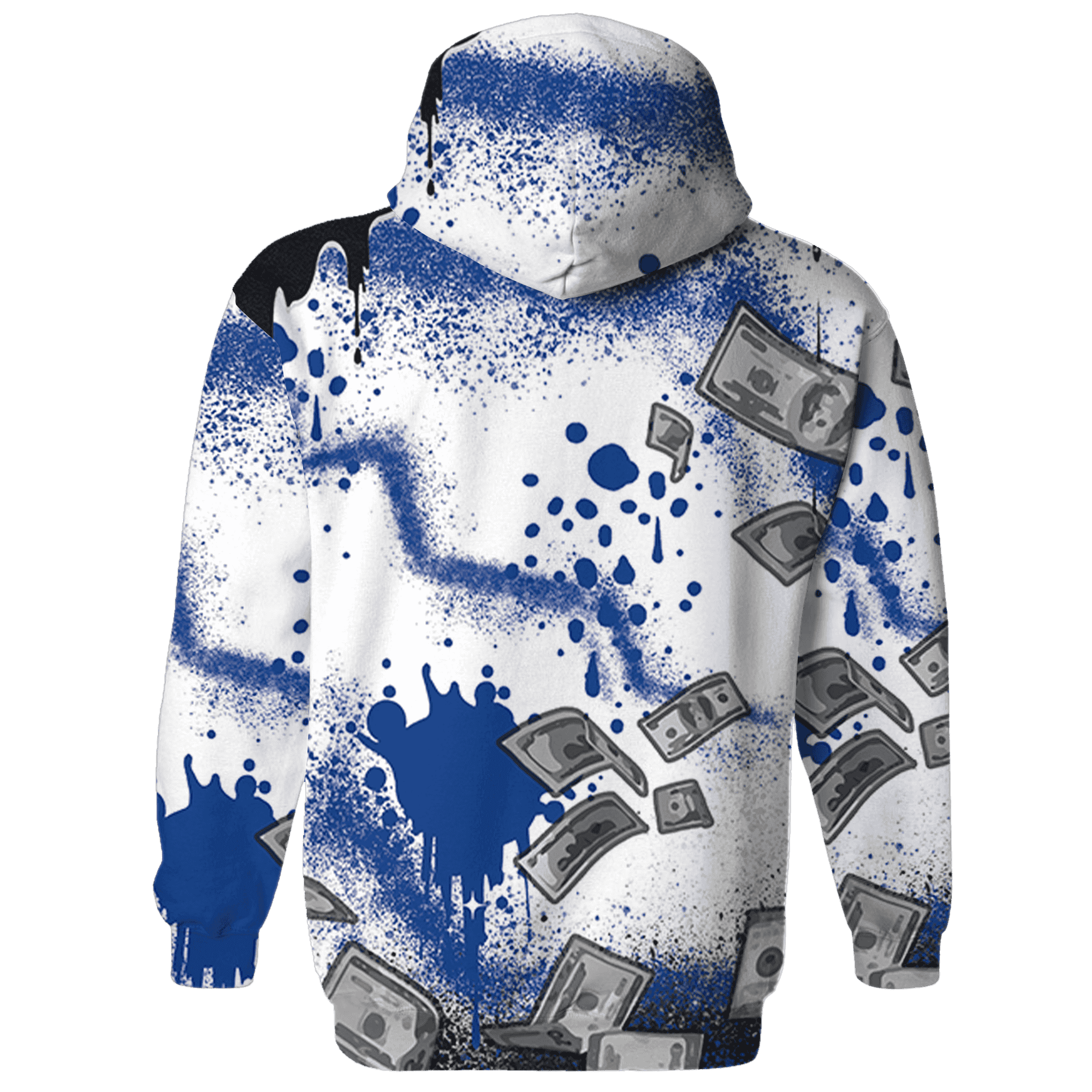 Quaiii 54 3s Hoodie Match Cash Money 3D All-Over Print Splash Paint - NastyJamz