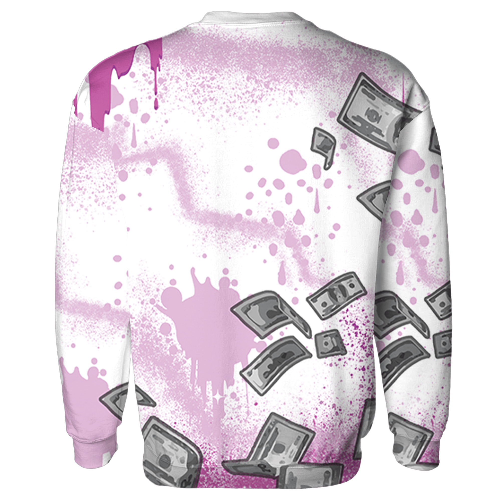GS Hyper Violet 4s Sweatshirt Match Cash Money 3D All-Over Print Splash Paint - NastyJamz