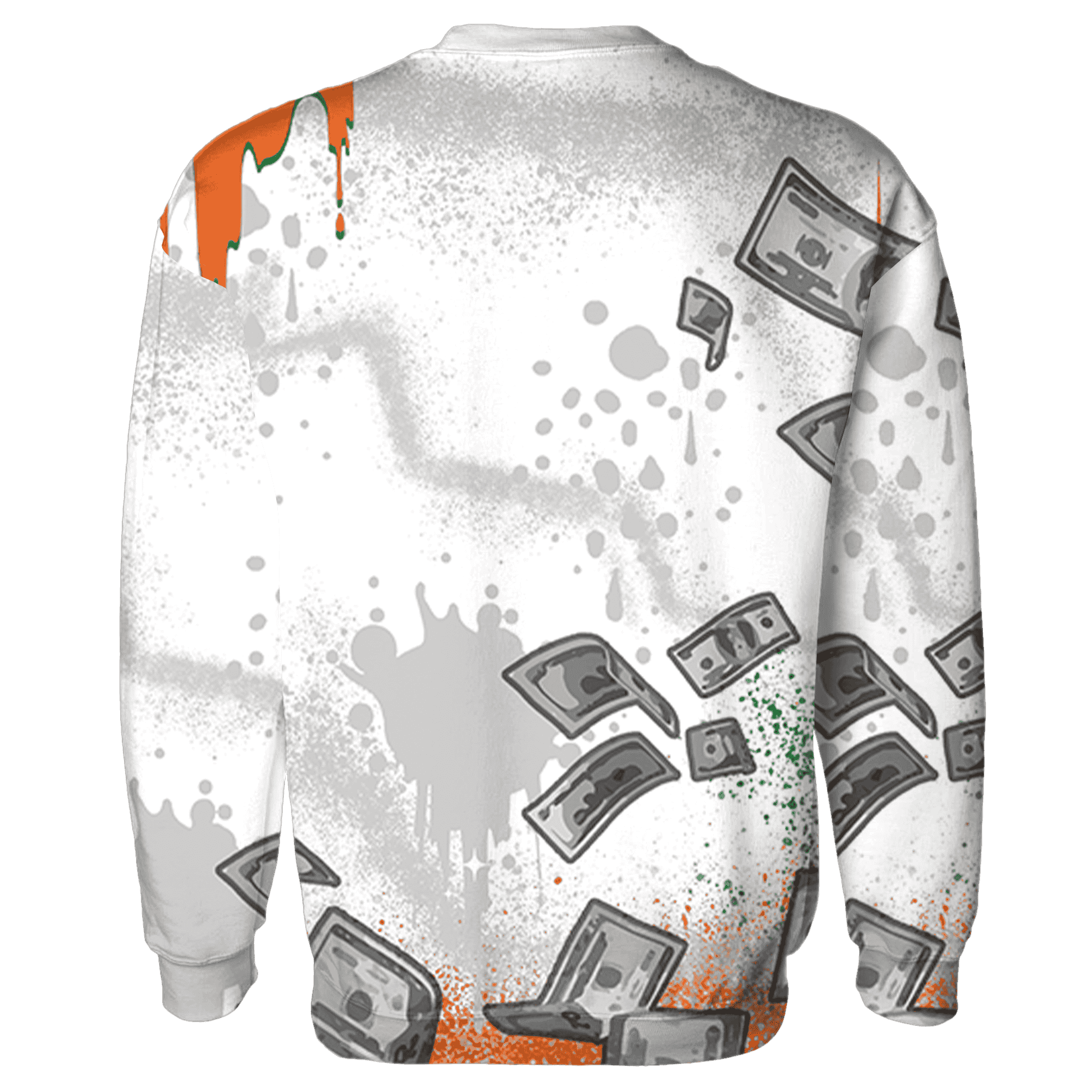 MAM Hurricanes 5s Sweatshirt Match Cash Money 3D All-Over Print Splash Paint - NastyJamz