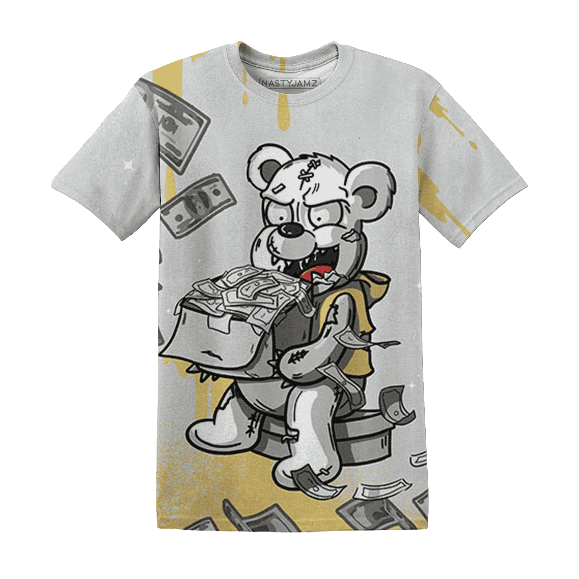 Paris-Olympicsss-6s-T-Shirt-Match-Cash-Money-3D-Splash-Paint