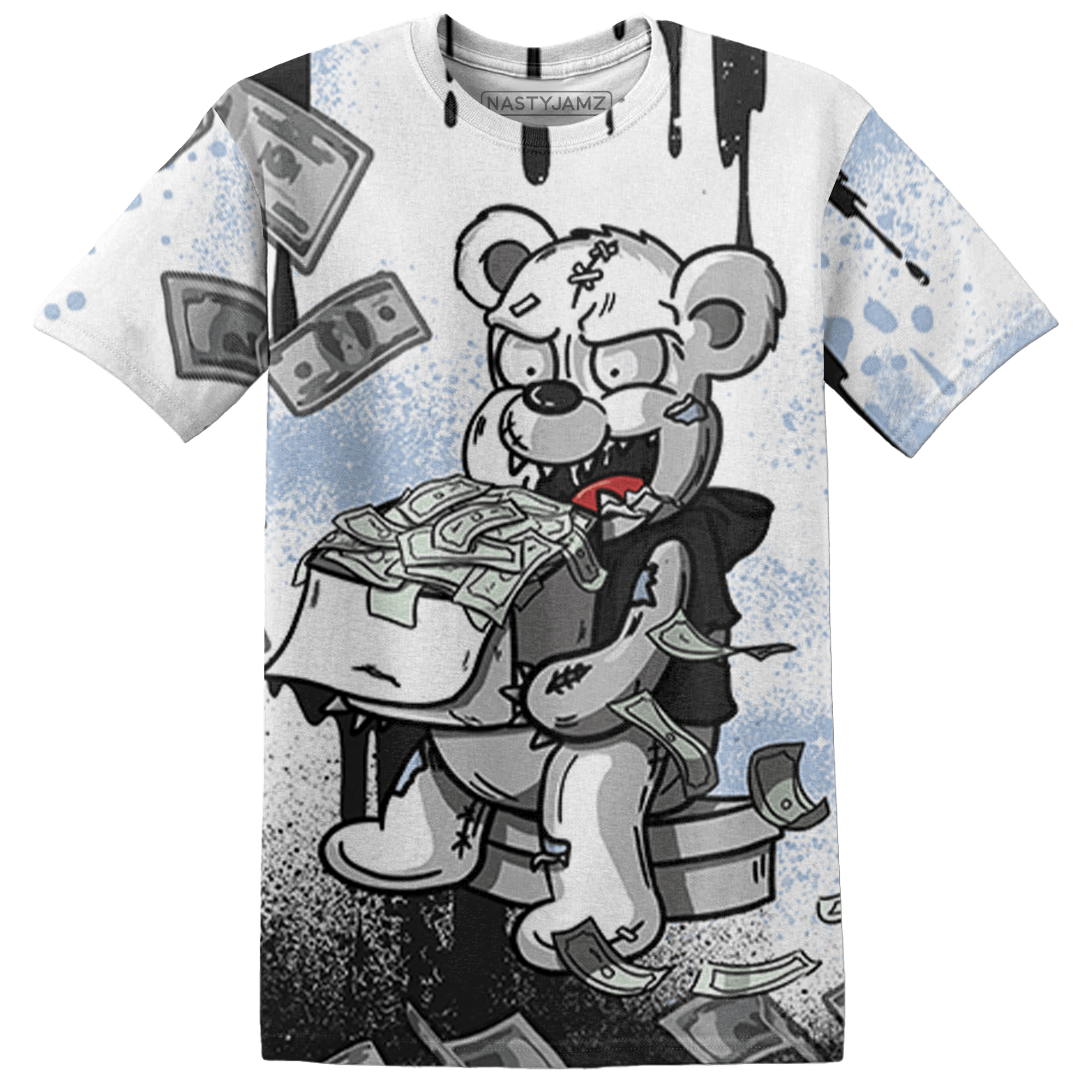Reverse Oreo 6s T Shirt Match Cash Money 3D All-Over Print Splash Paint - NastyJamz