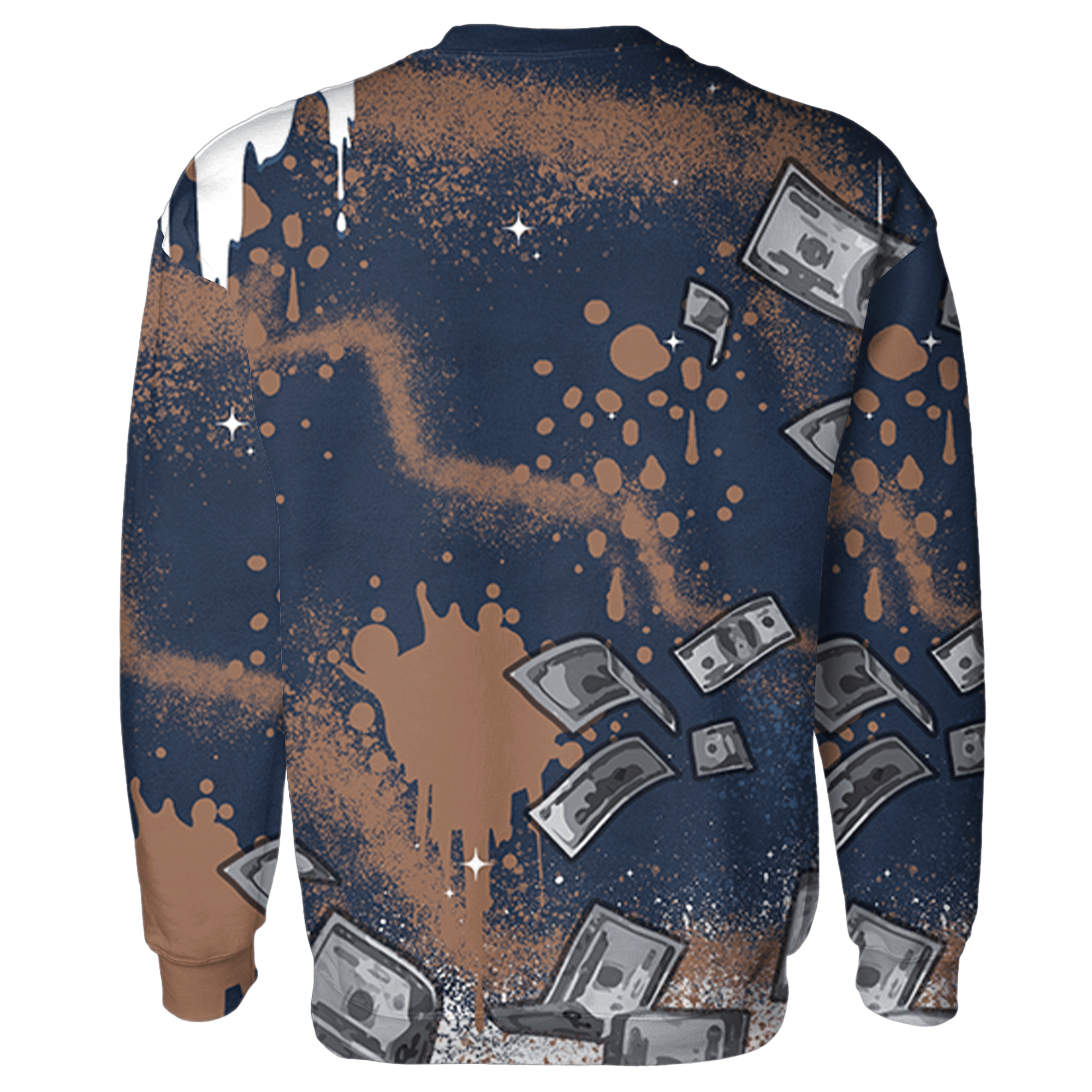 AM 1 86 Jackie RBS Sweatshirt Match Cash Money 3D All-Over Print Splash Paint - NastyJamz