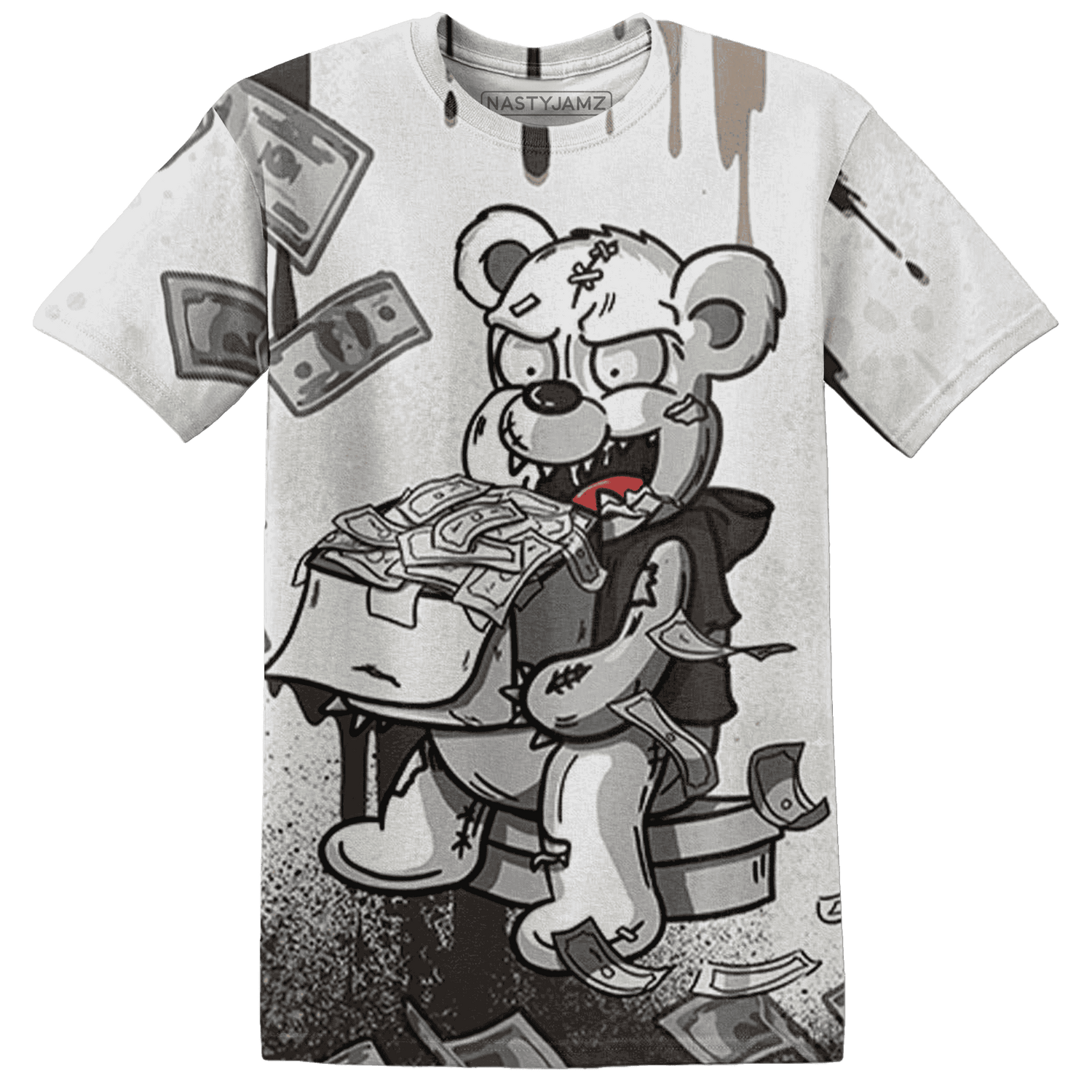 Dunk Low Baroque Brown T Shirt Match Cash Money 3D All-Over Print Splash Paint - NastyJamz
