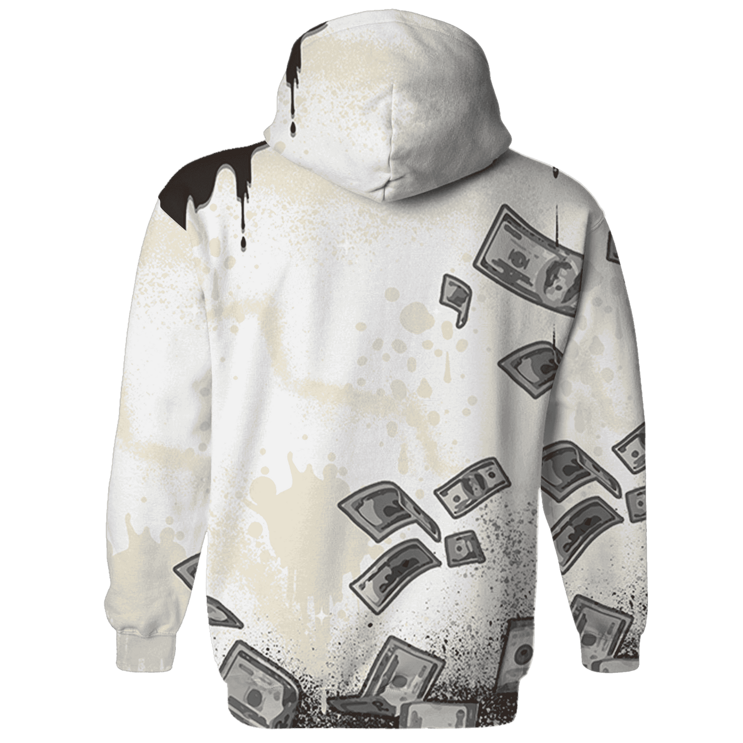 Dunk Low Baroque Brown Hoodie Match Cash Money 3D All-Over Print Splash Paint - NastyJamz