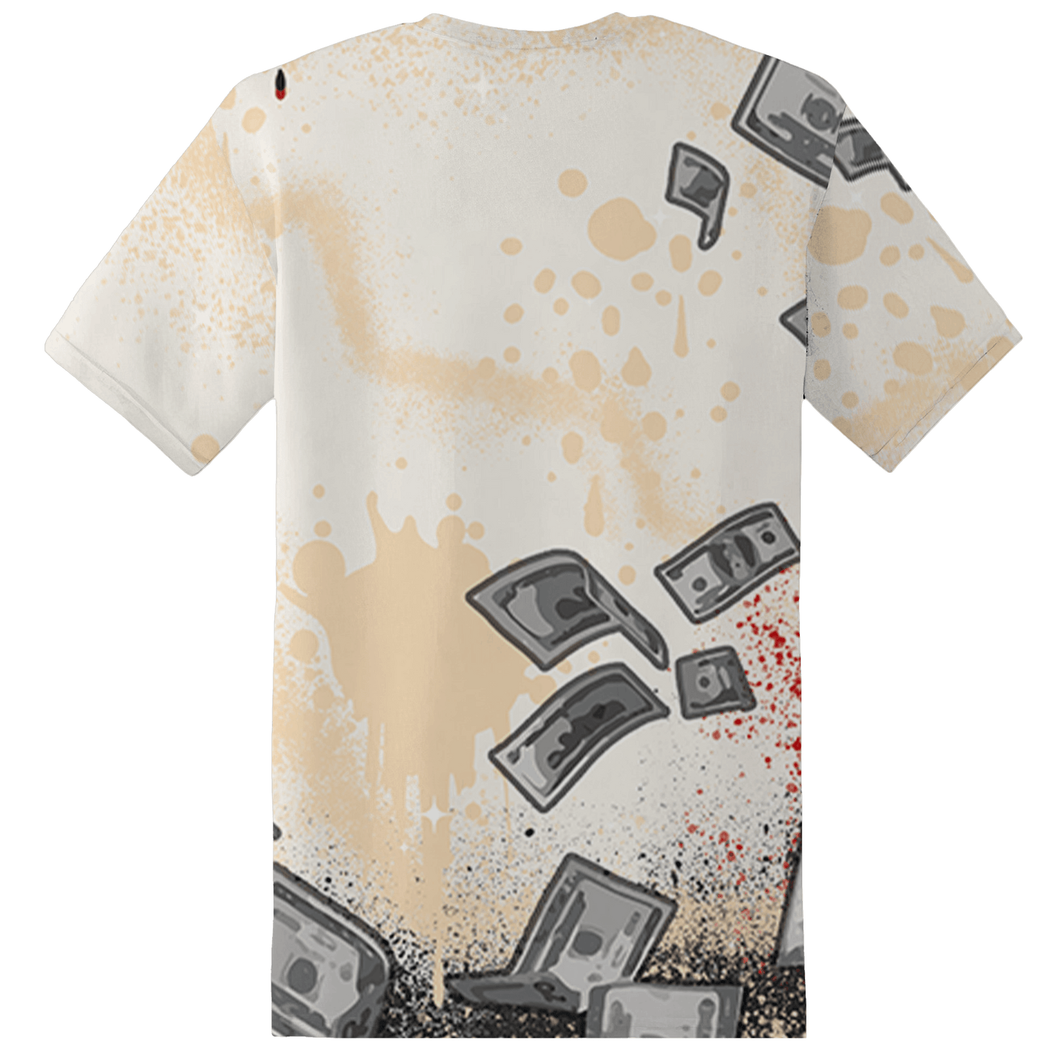 Jumman Jack University Red T Shirt Match Cash Money 3D All-Over Print Splash Paint - NastyJamz