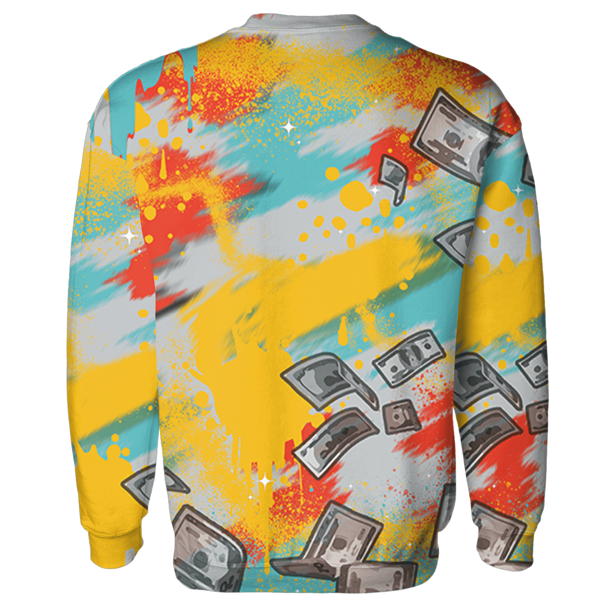KB 8 Protro Venice Beach Sweatshirt Match Cash Money 3D All-Over Print Splash Paint - NastyJamz