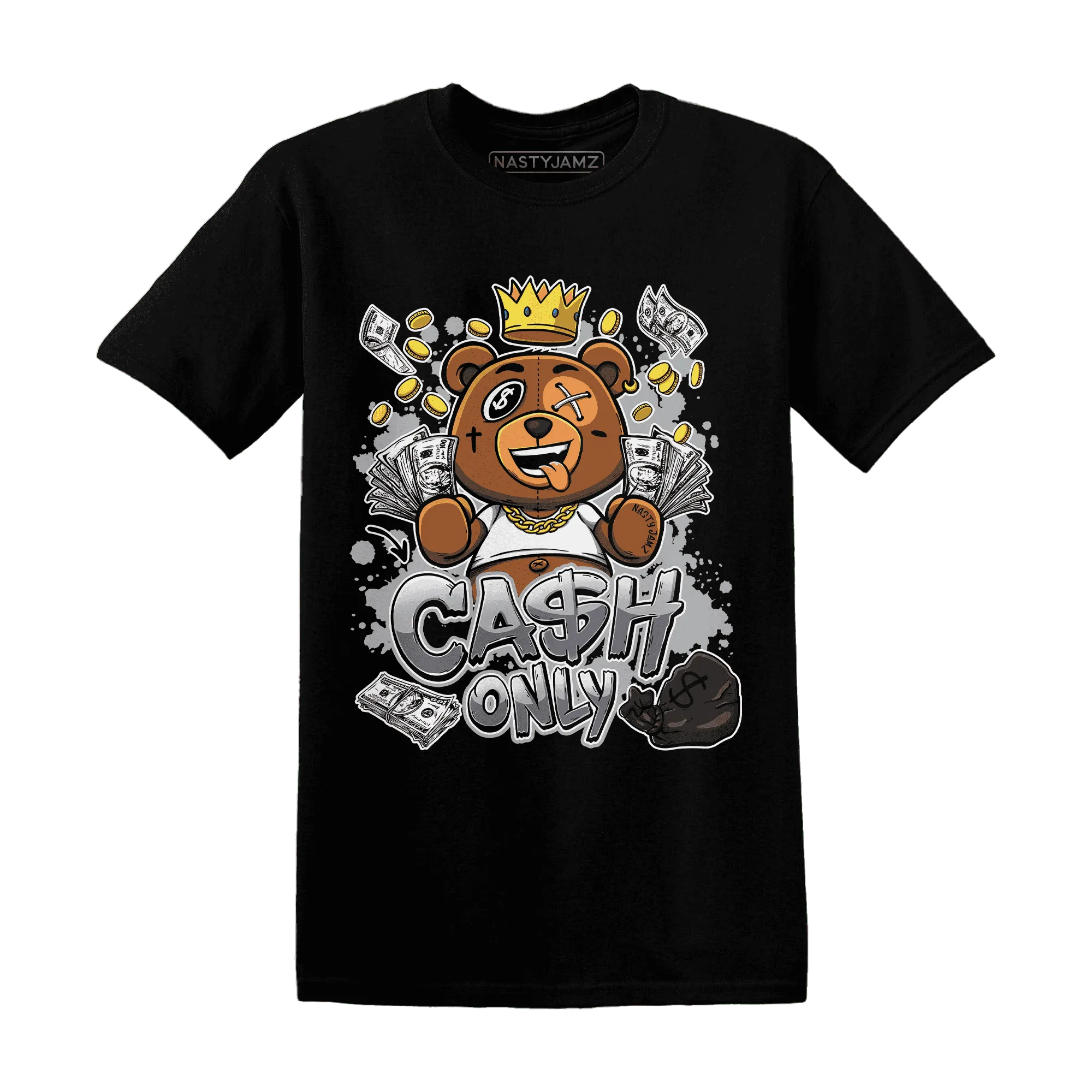 Wolf-Grey-1s-T-Shirt-Match-Cash-Only-BER
