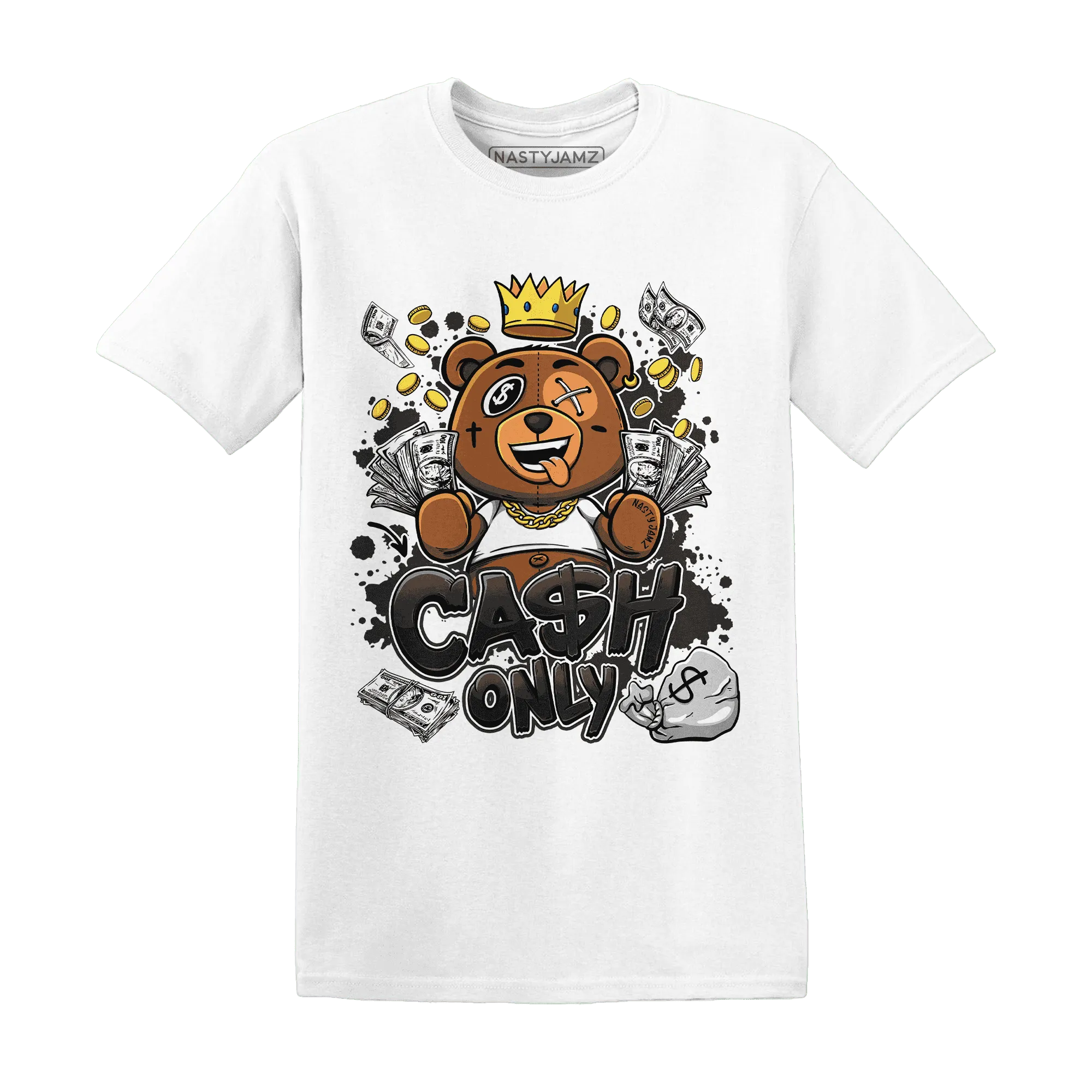 White-Thunder-4s-T-Shirt-Match-Cash-Only-BER