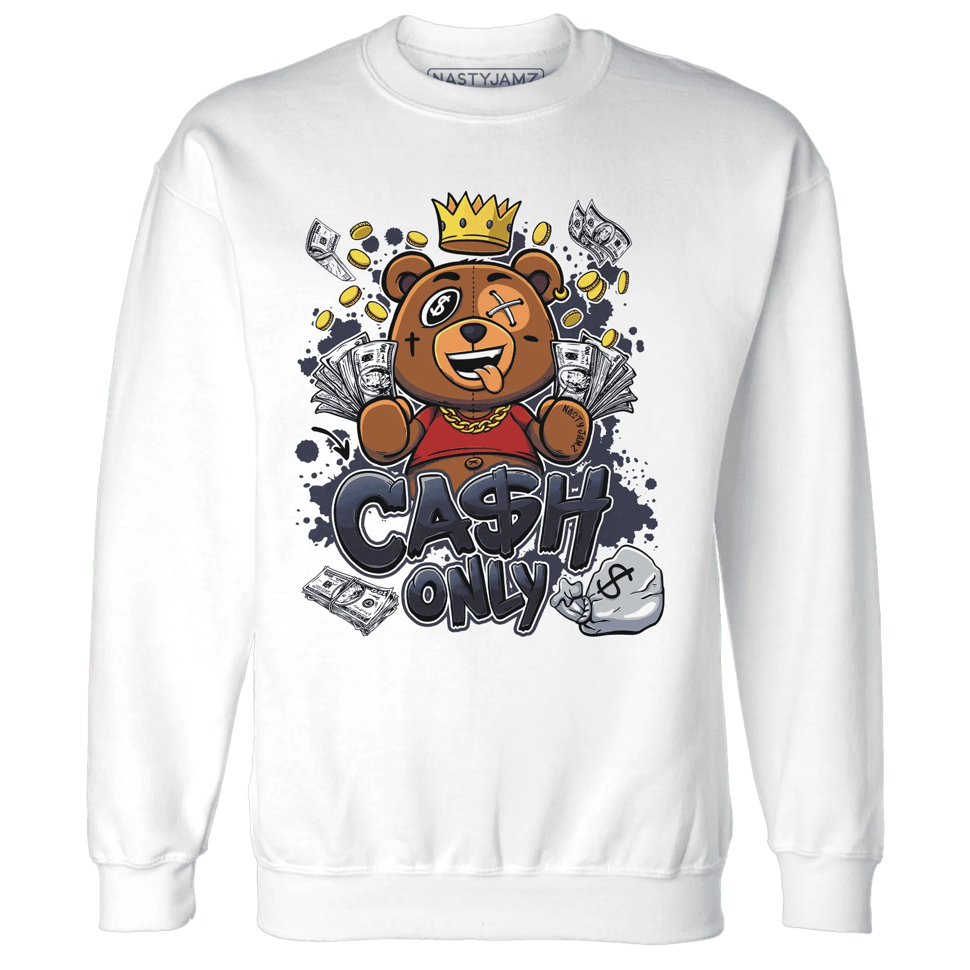White-Navy-6s-Sweatshirt-Match-Cash-Only-BER