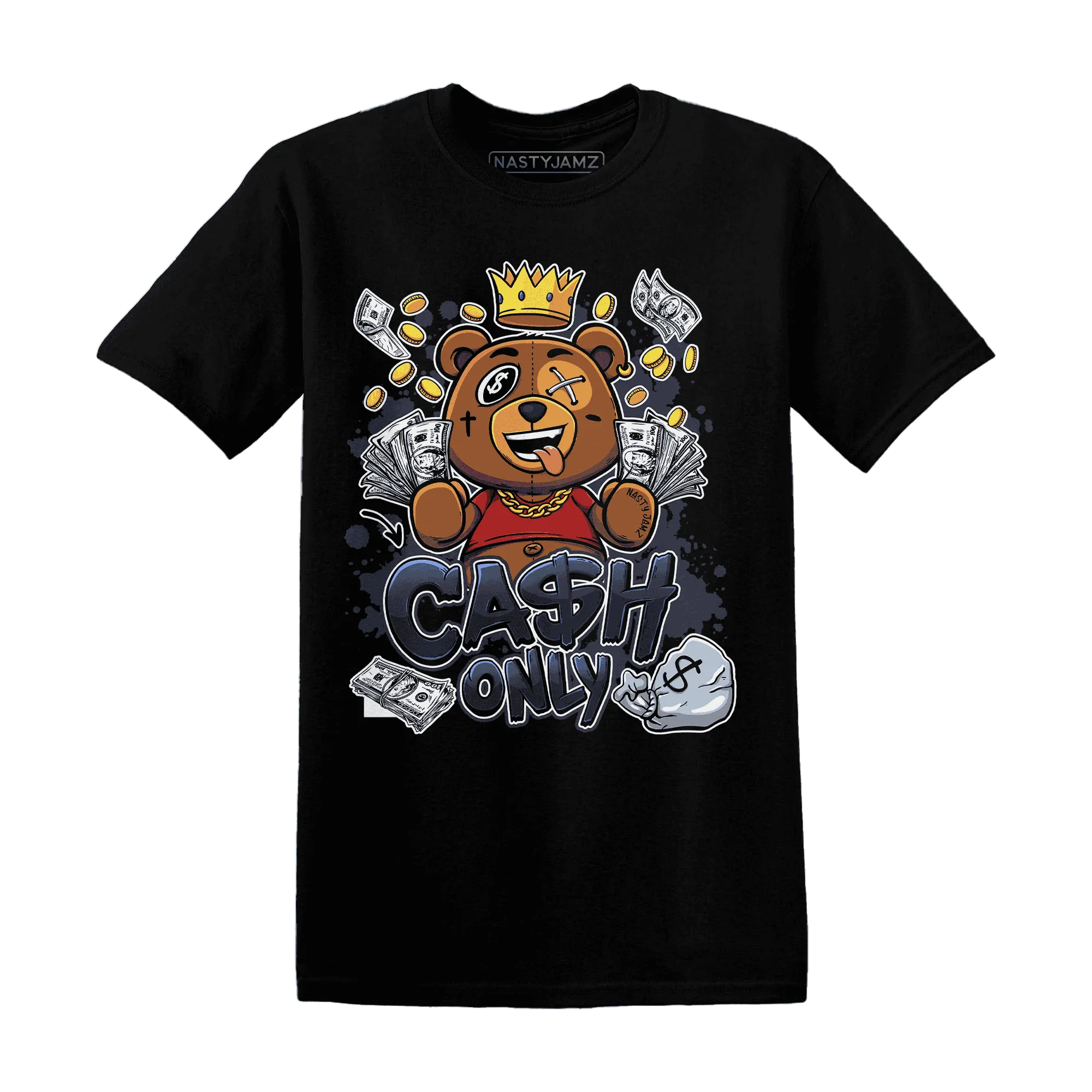 White-Navy-6s-T-Shirt-Match-Cash-Only-BER