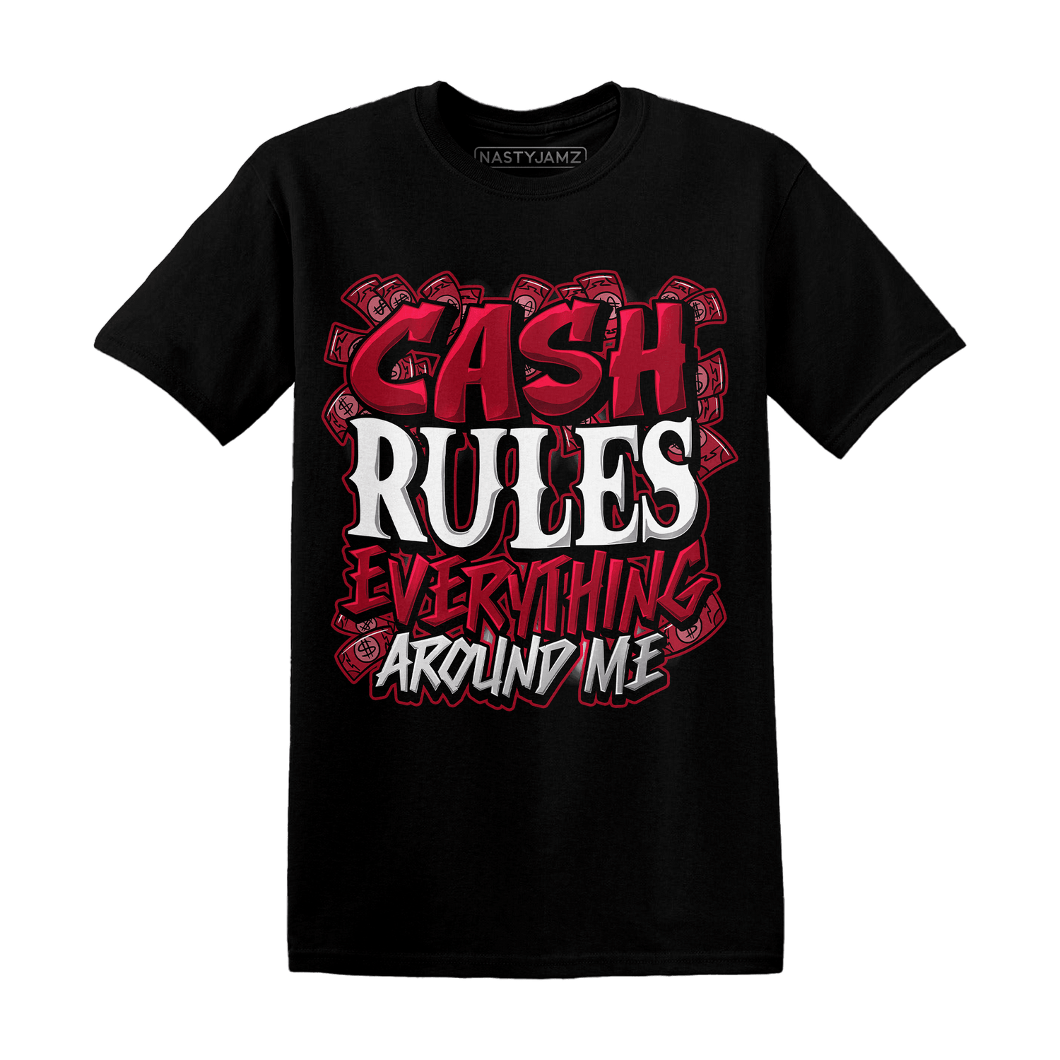 Retro Red Taxi 12s T Shirt Match Cash Rule E A M - NastyJamz