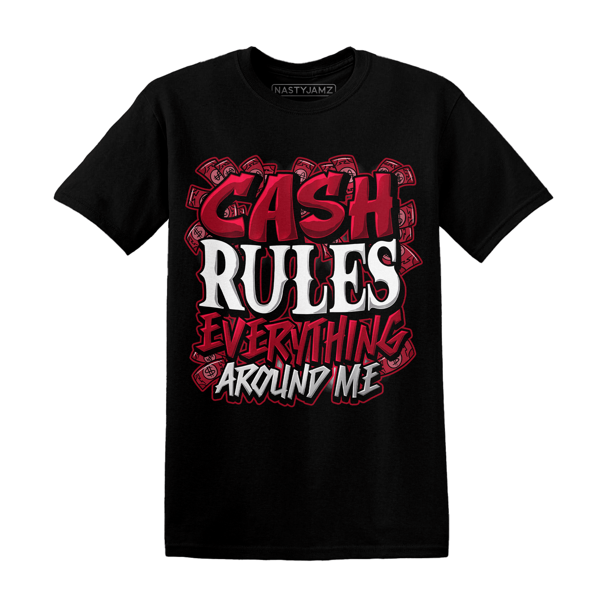 Retro Red Taxi 12s T Shirt Match Cash Rule E A M - NastyJamz
