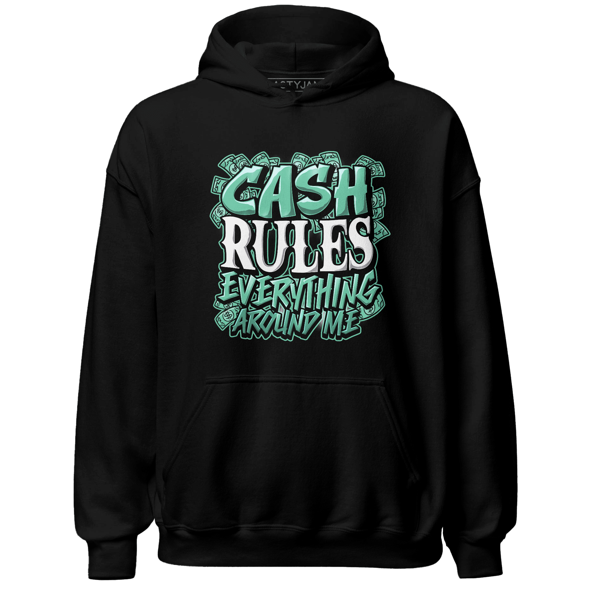 High OG Green Glow 1s Hoodie Match Cash Rule E A M - NastyJamz
