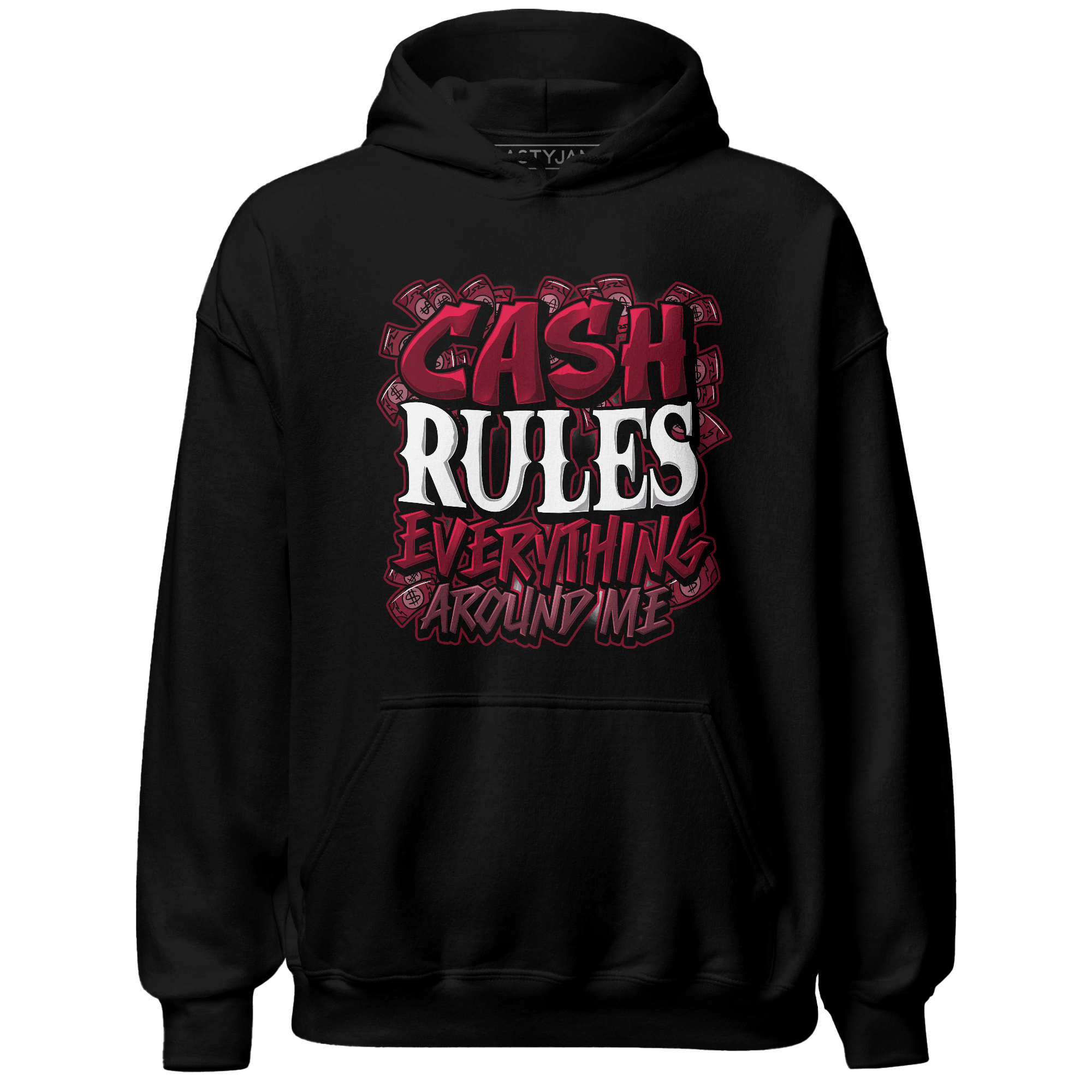 High White Team Red 1s Hoodie Match Cash Rule E A M - NastyJamz