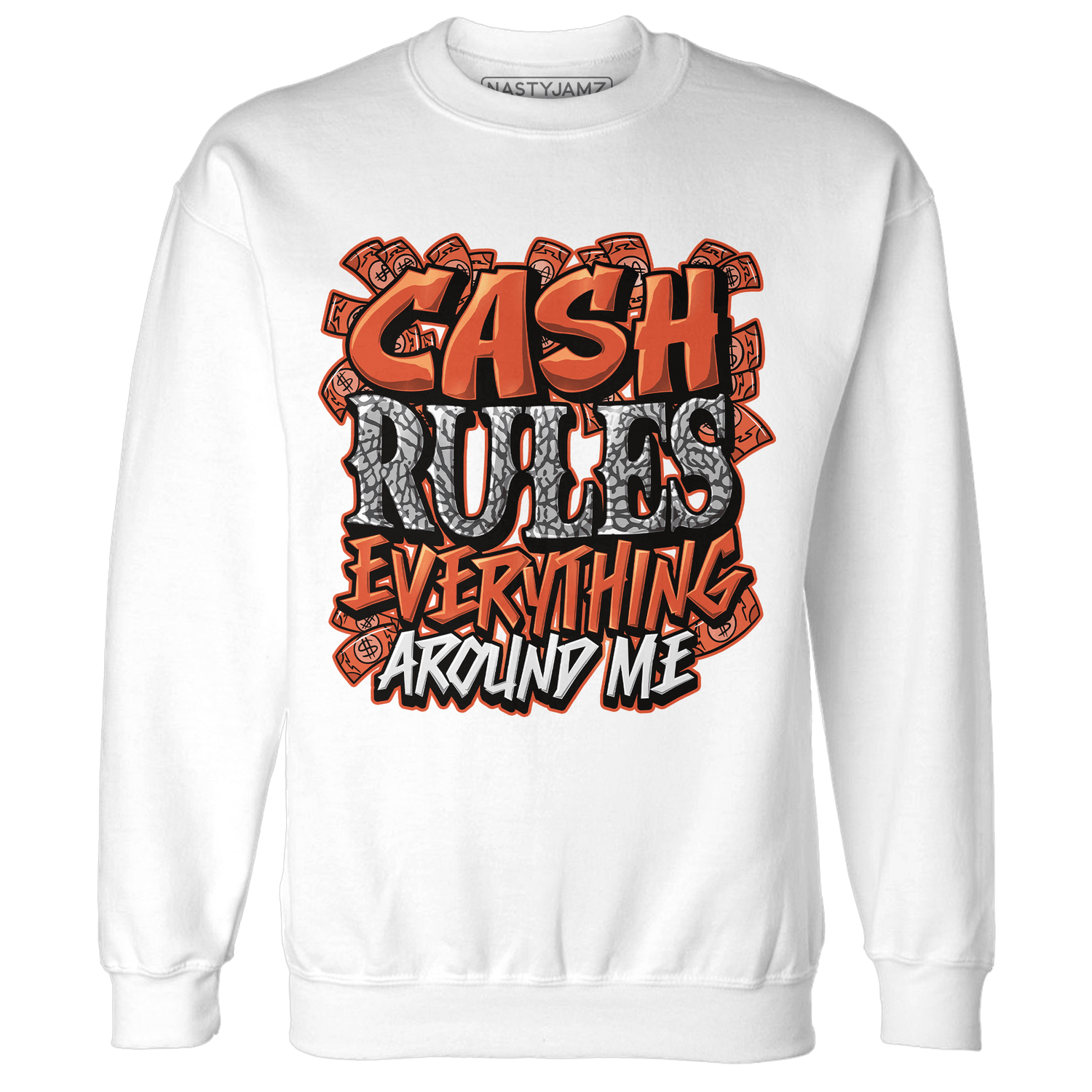 Georgia Peach 3s Sweatshirt Match Cash Rule E A M - NastyJamz