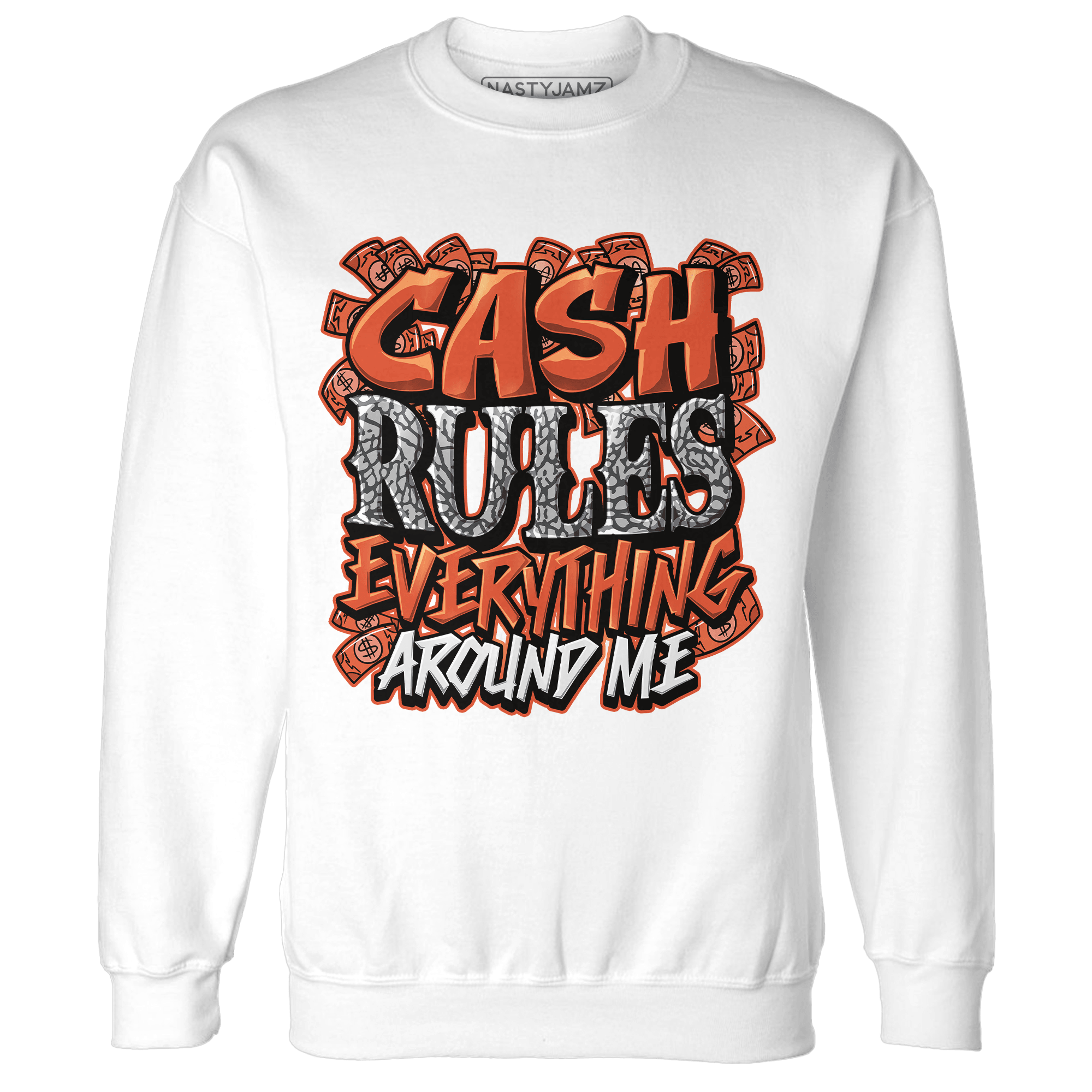 Georgia Peach 3s Sweatshirt Match Cash Rule E A M - NastyJamz