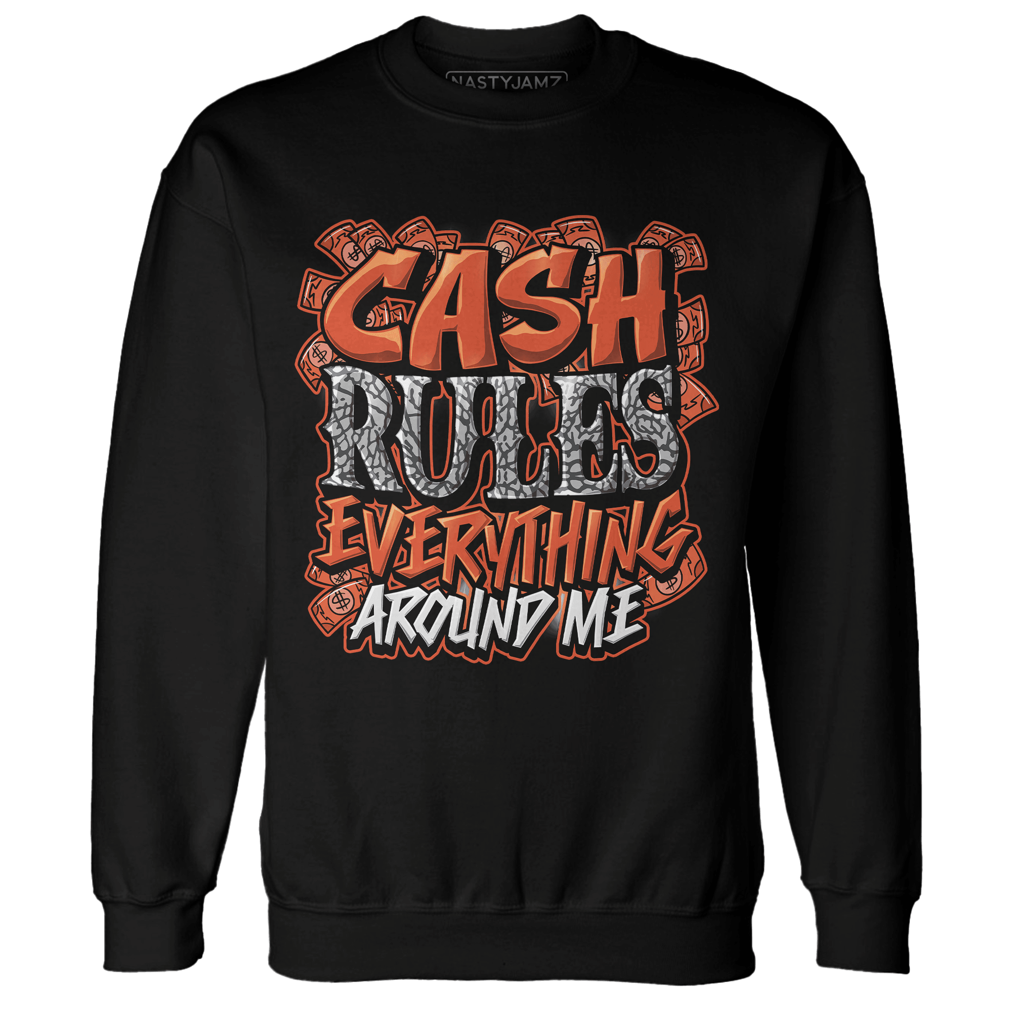 Georgia Peach 3s Sweatshirt Match Cash Rule E A M - NastyJamz