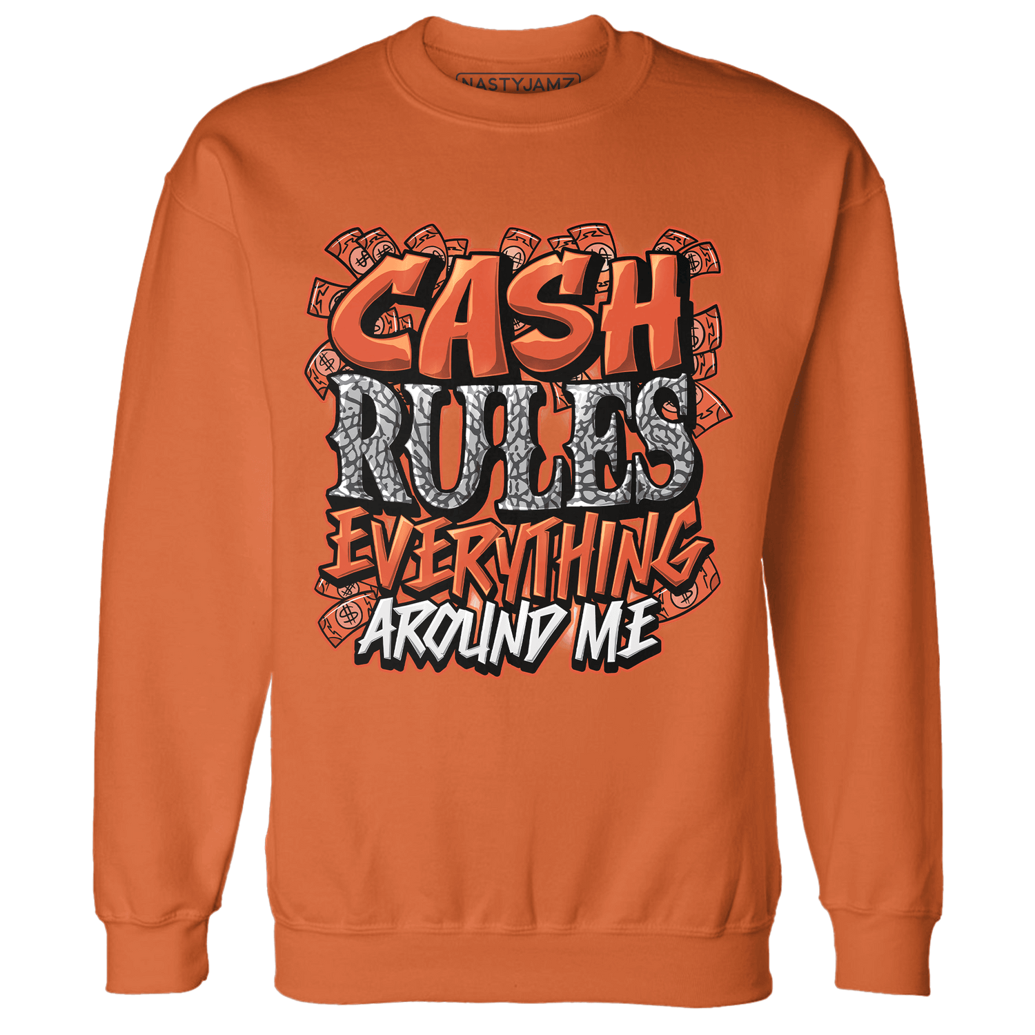 Georgia Peach 3s Sweatshirt Match Cash Rule E A M - NastyJamz