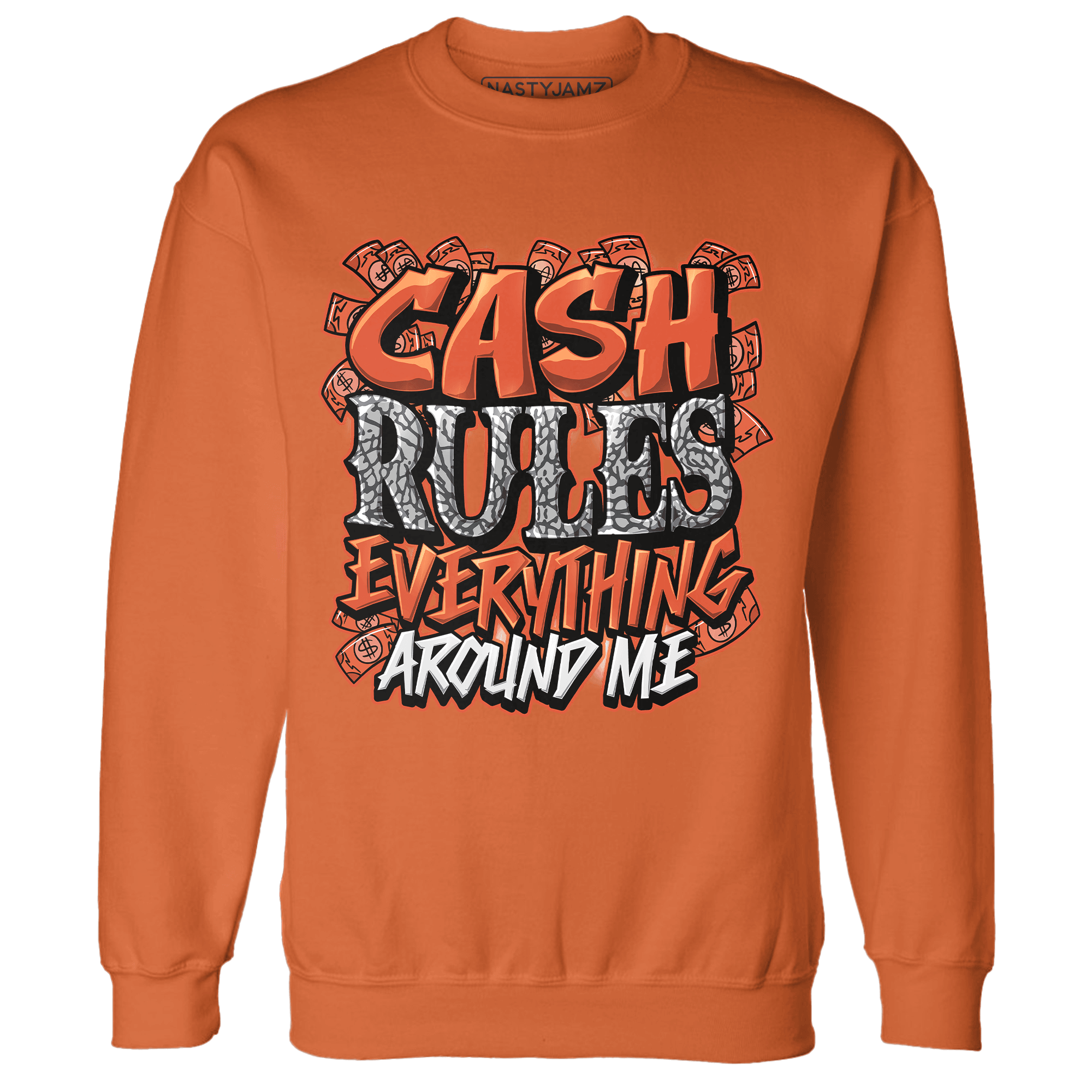 Georgia Peach 3s Sweatshirt Match Cash Rule E A M - NastyJamz