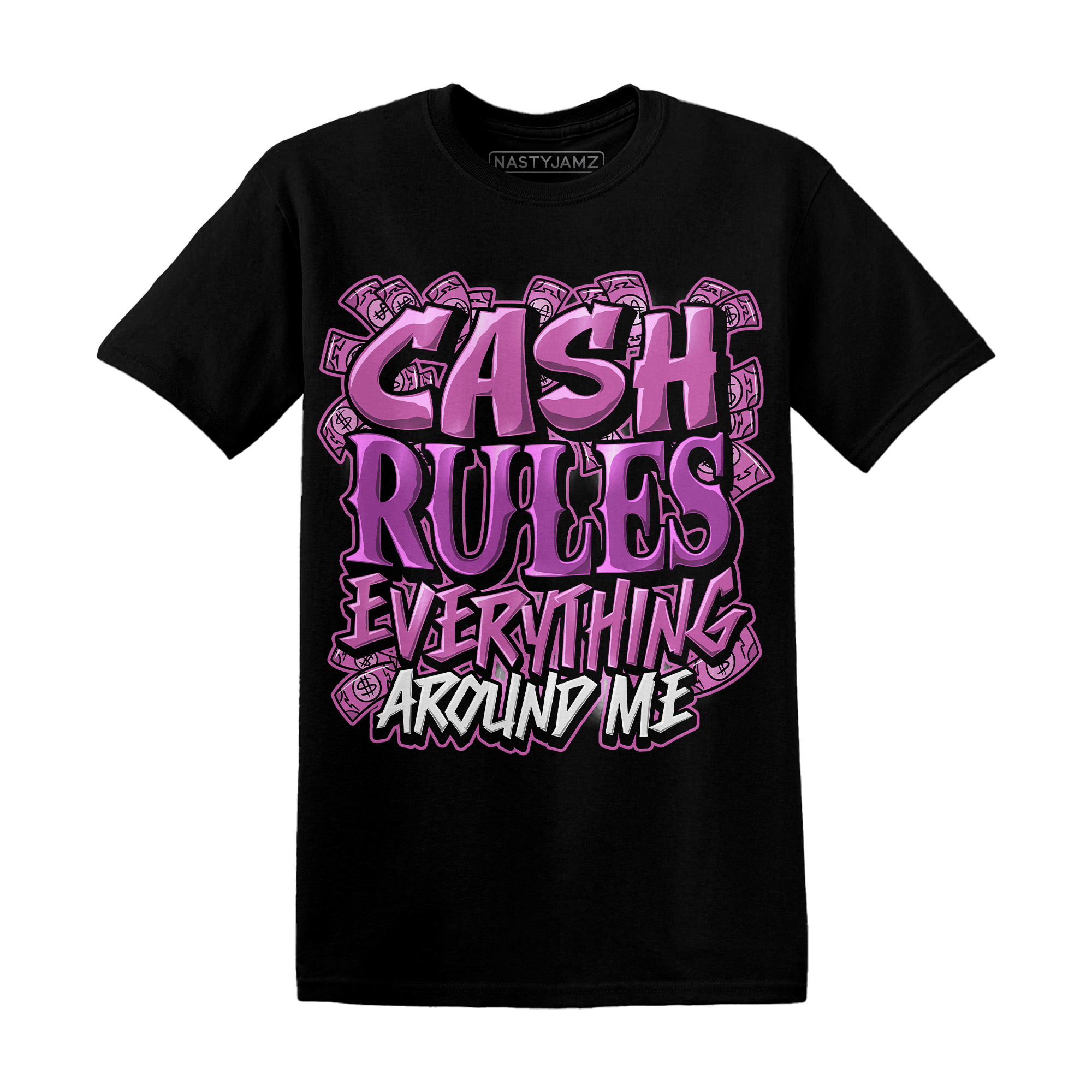 GS Hyper Violet 4s T Shirt Cash Rule E A M - NastyJamz