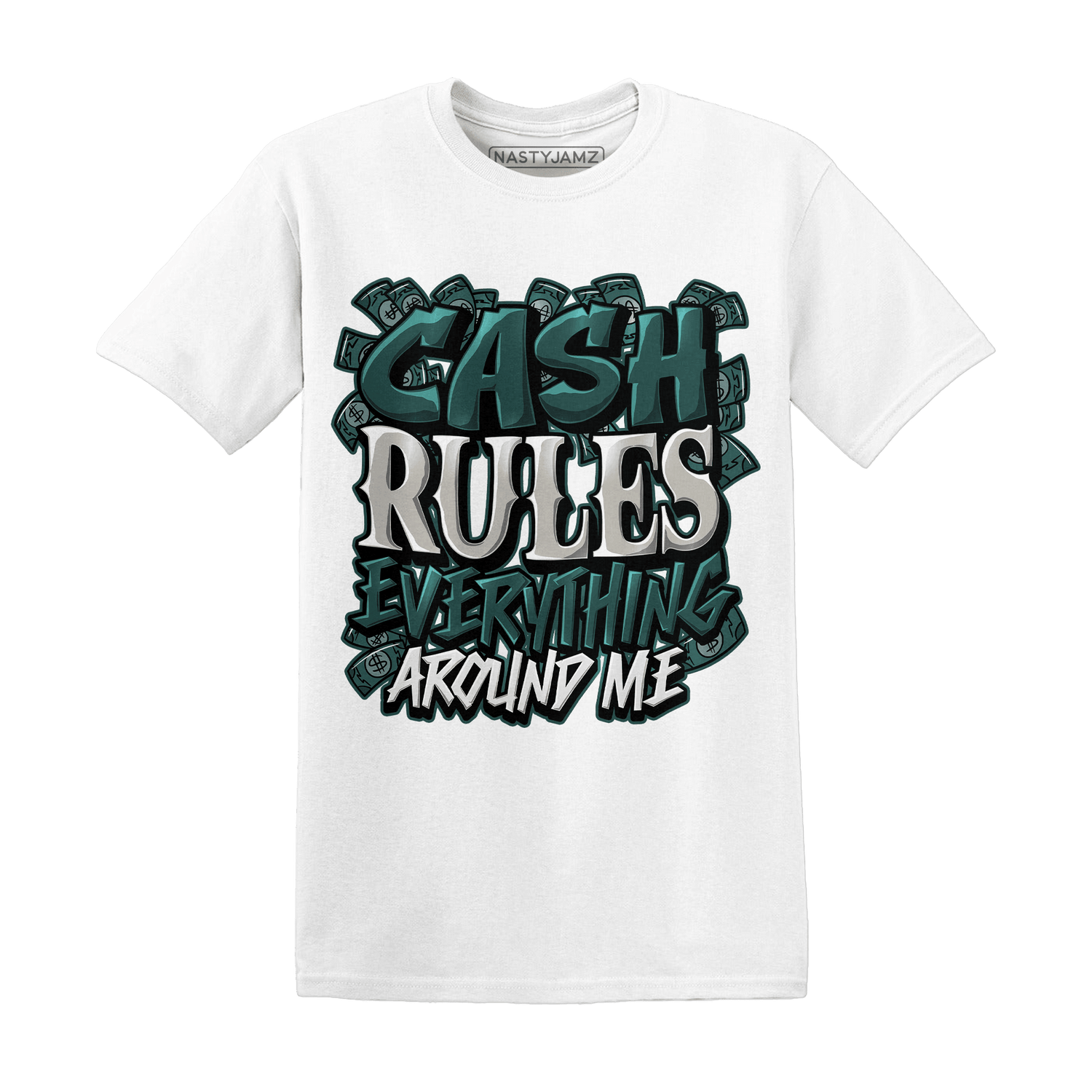 Oxidized Green 4s T Shirt Match Cash Rule E A M - NastyJamz