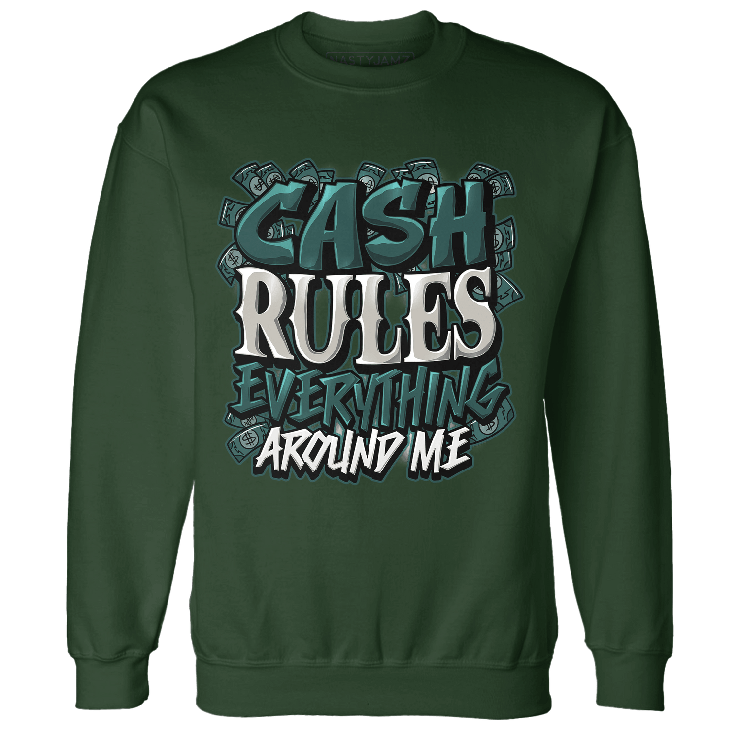 Oxidized Green 4s Sweatshirt Match Cash Rule E A M - NastyJamz