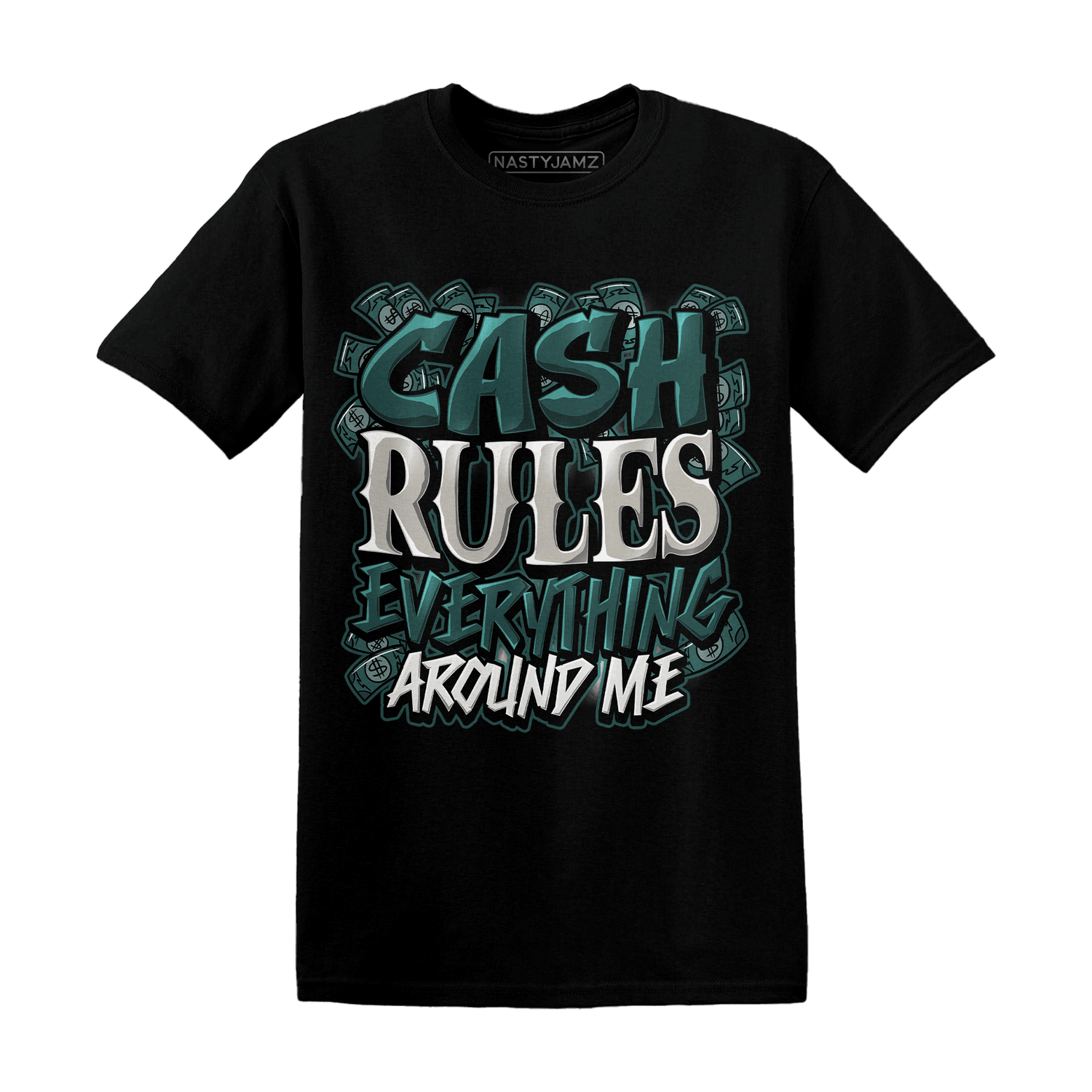Oxidized Green 4s T Shirt Match Cash Rule E A M - NastyJamz