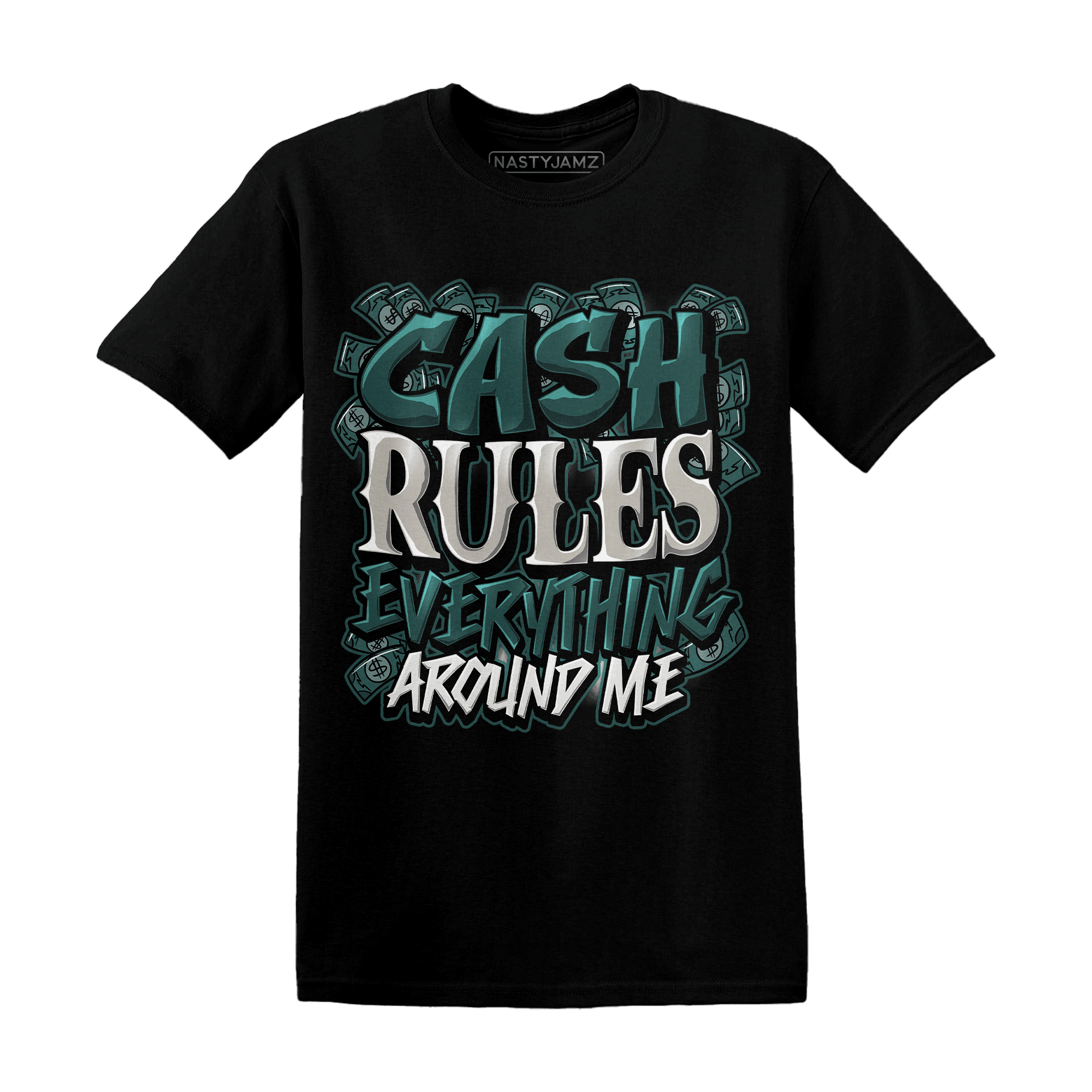 Oxidized Green 4s T Shirt Match Cash Rule E A M - NastyJamz