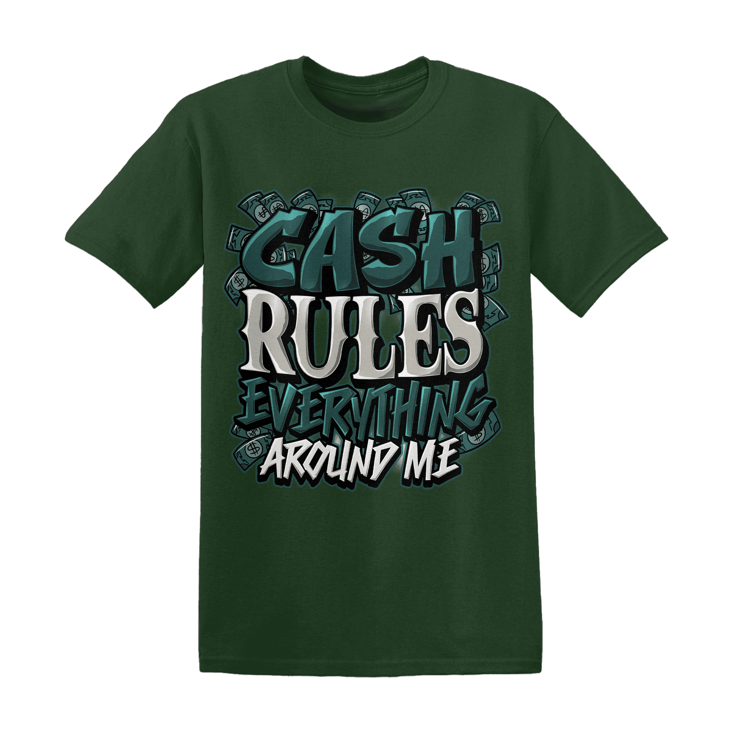 Oxidized Green 4s T Shirt Match Cash Rule E A M - NastyJamz