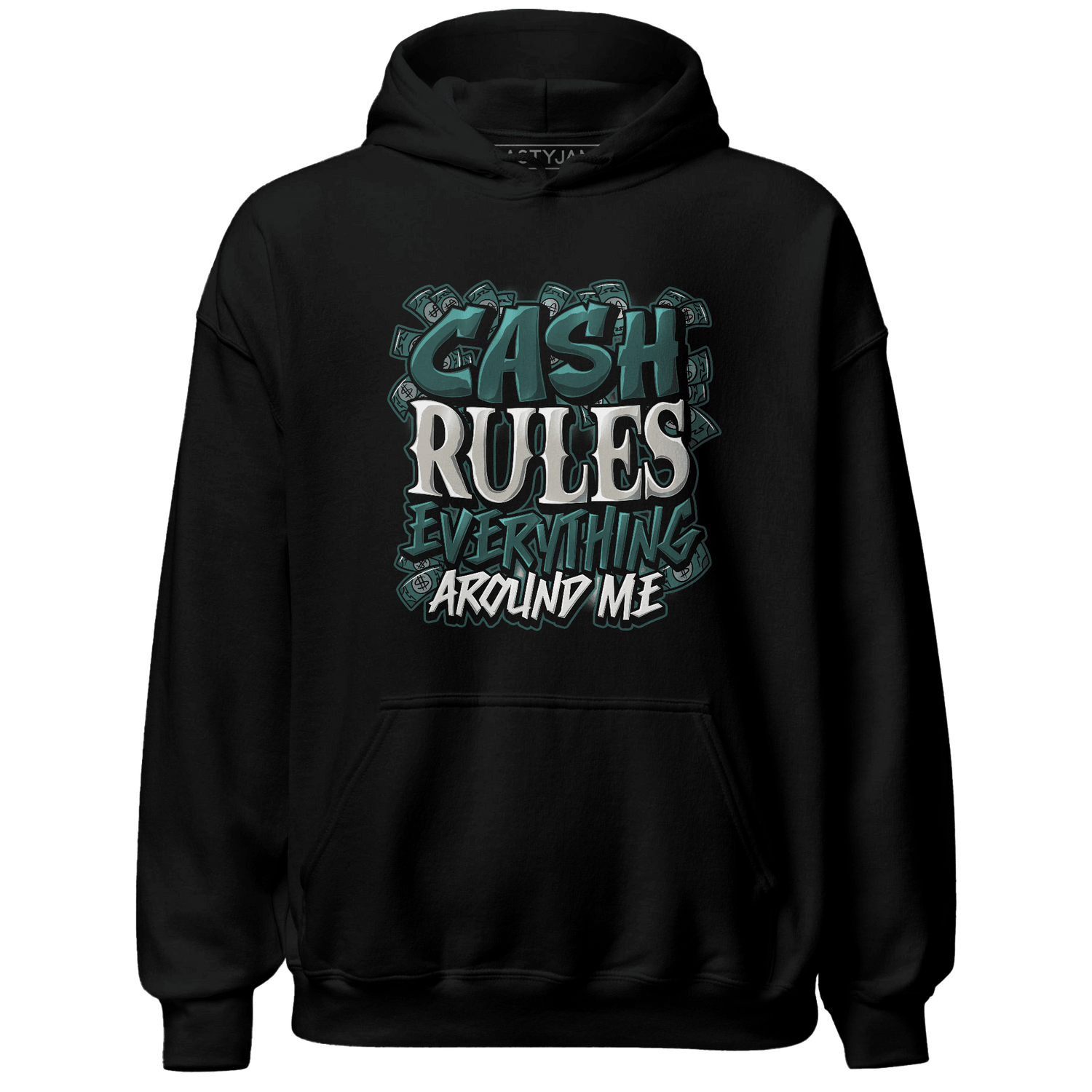 Oxidized Green 4s Hoodie Match Cash Rule E A M - NastyJamz