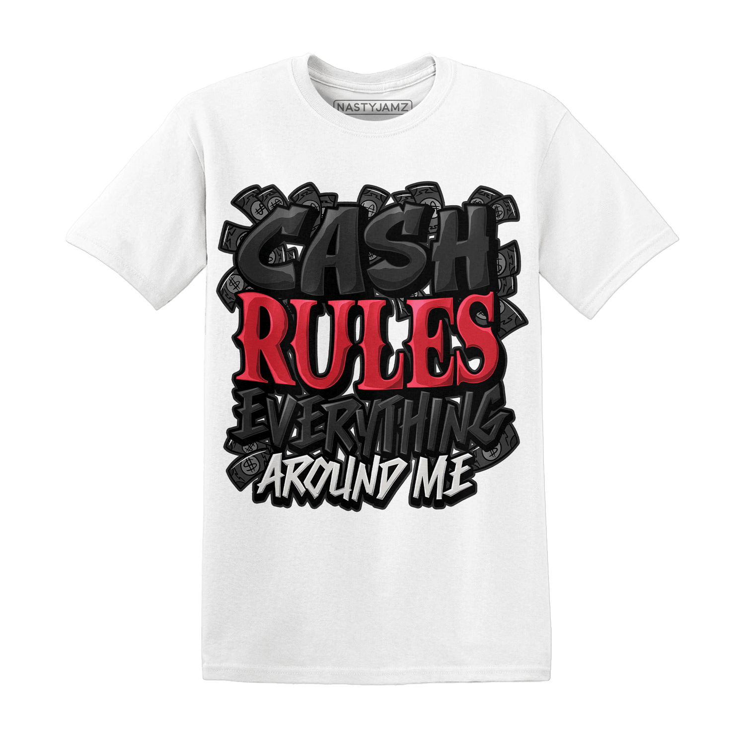 Jumman Jack University Red T Shirt Cash Rule E A M - NastyJamz