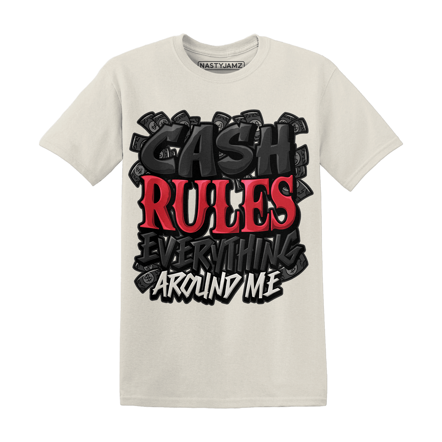 Jumman Jack University Red T Shirt Cash Rule E A M - NastyJamz