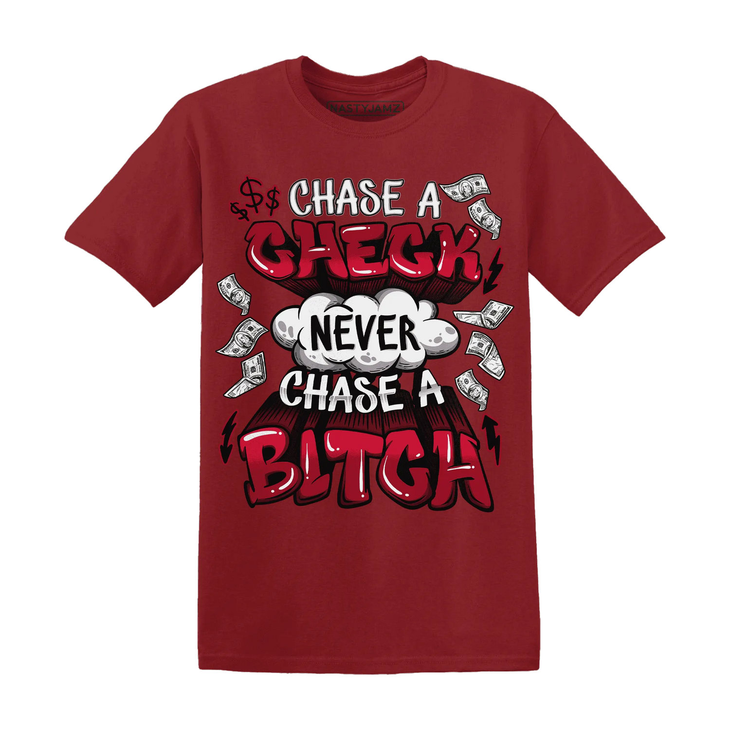 Retro-Red-Taxi-12s-T-Shirt-Match-Chase-A-Check