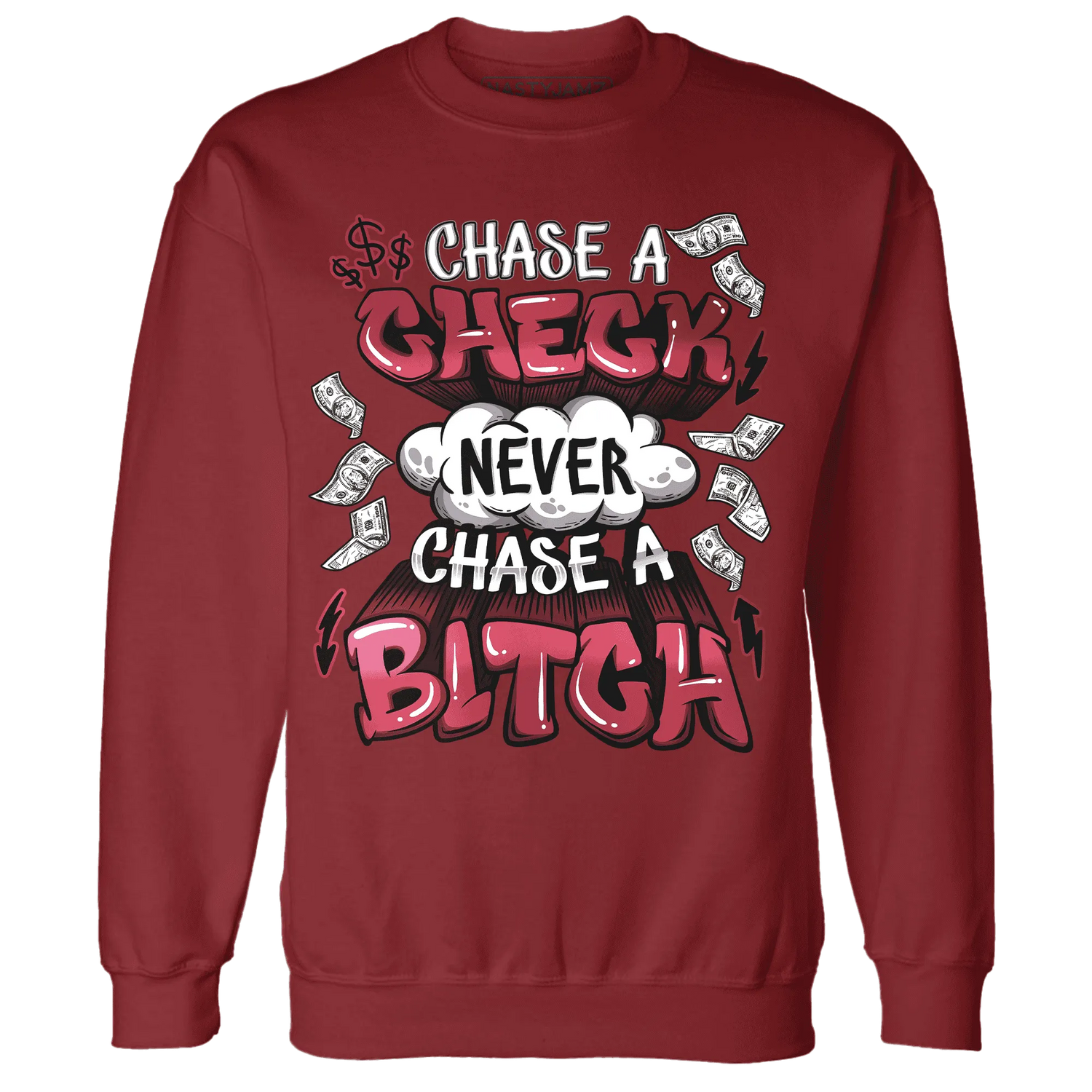 High-87-Metallic-Burgundy-1s-Sweatshirt-Match-Chase-A-Check