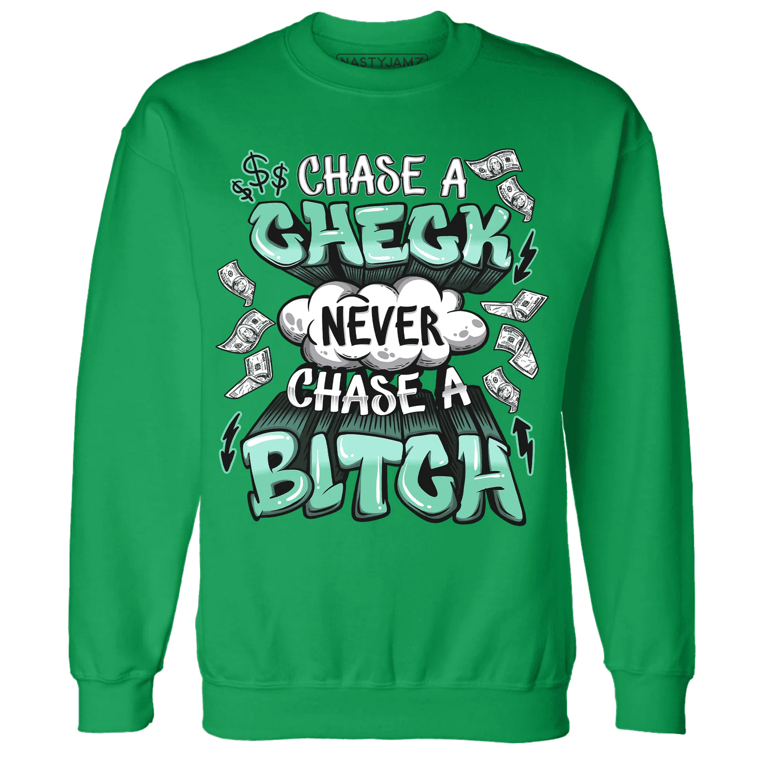 High-OG-Green-Glow-1s-Sweatshirt-Match-Chase-A-Check